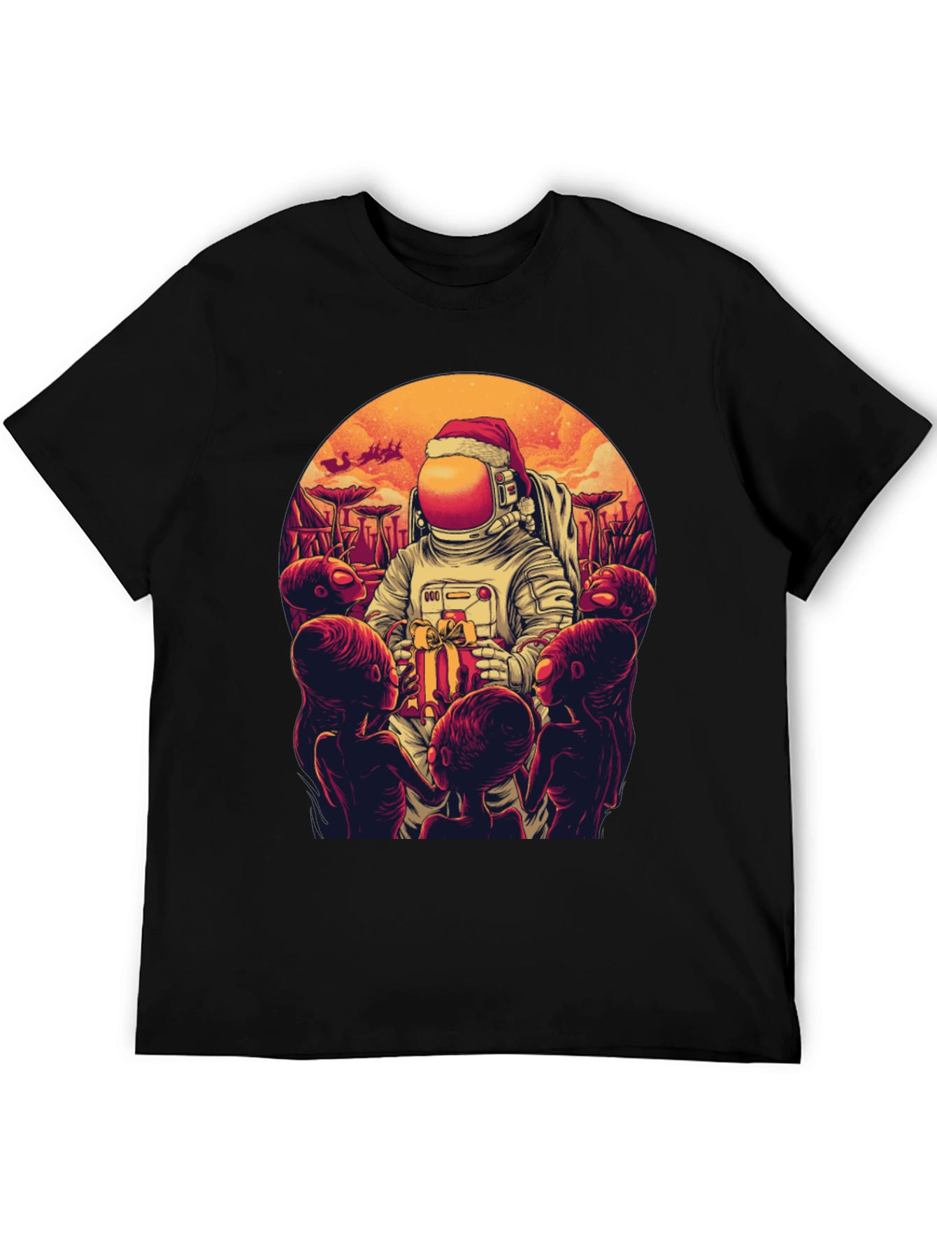 Cosmic Christmas T-Shirt - Astronaut Alien Gift