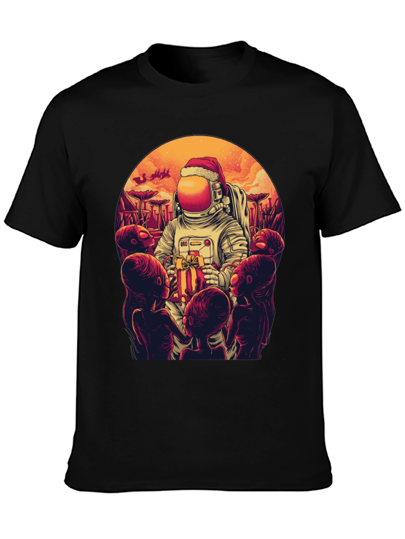 Cosmic Christmas T-Shirt - Astronaut Alien Gift