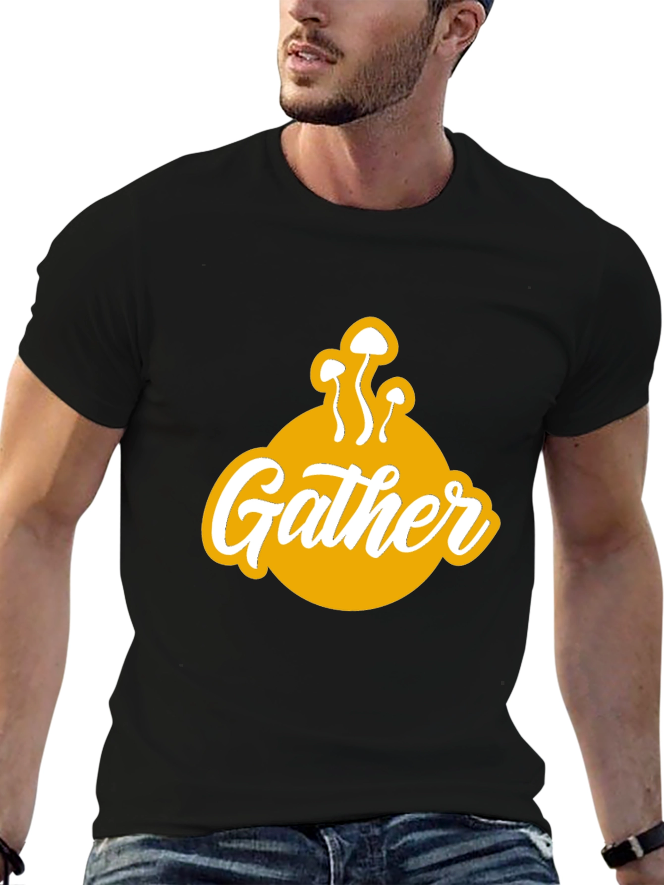 Gather Mushroom Graphic Tee - Soft Cotton Blend