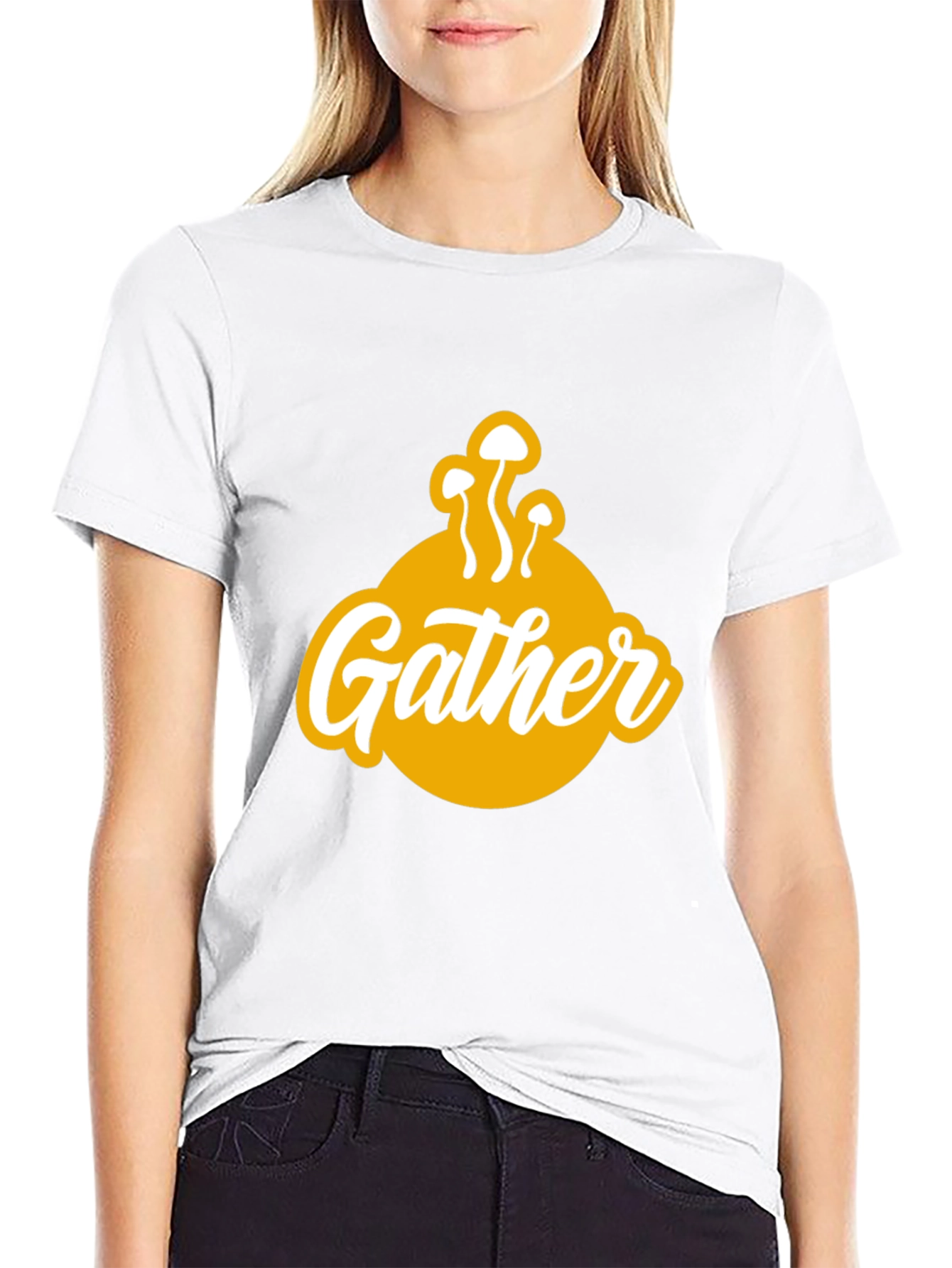 Gather Mushroom Graphic Tee - Soft Cotton Blend