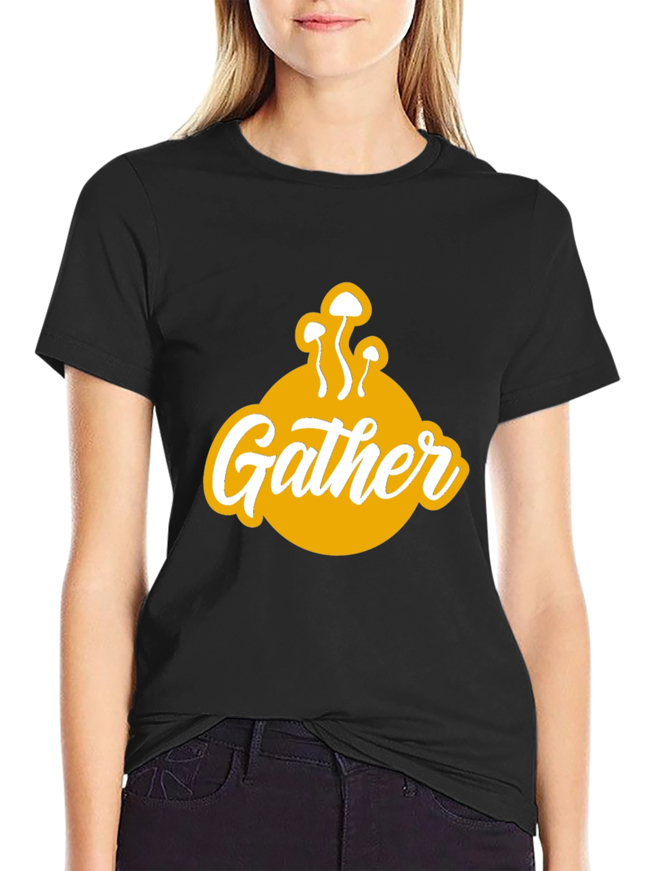 Gather Mushroom Graphic Tee - Soft Cotton Blend