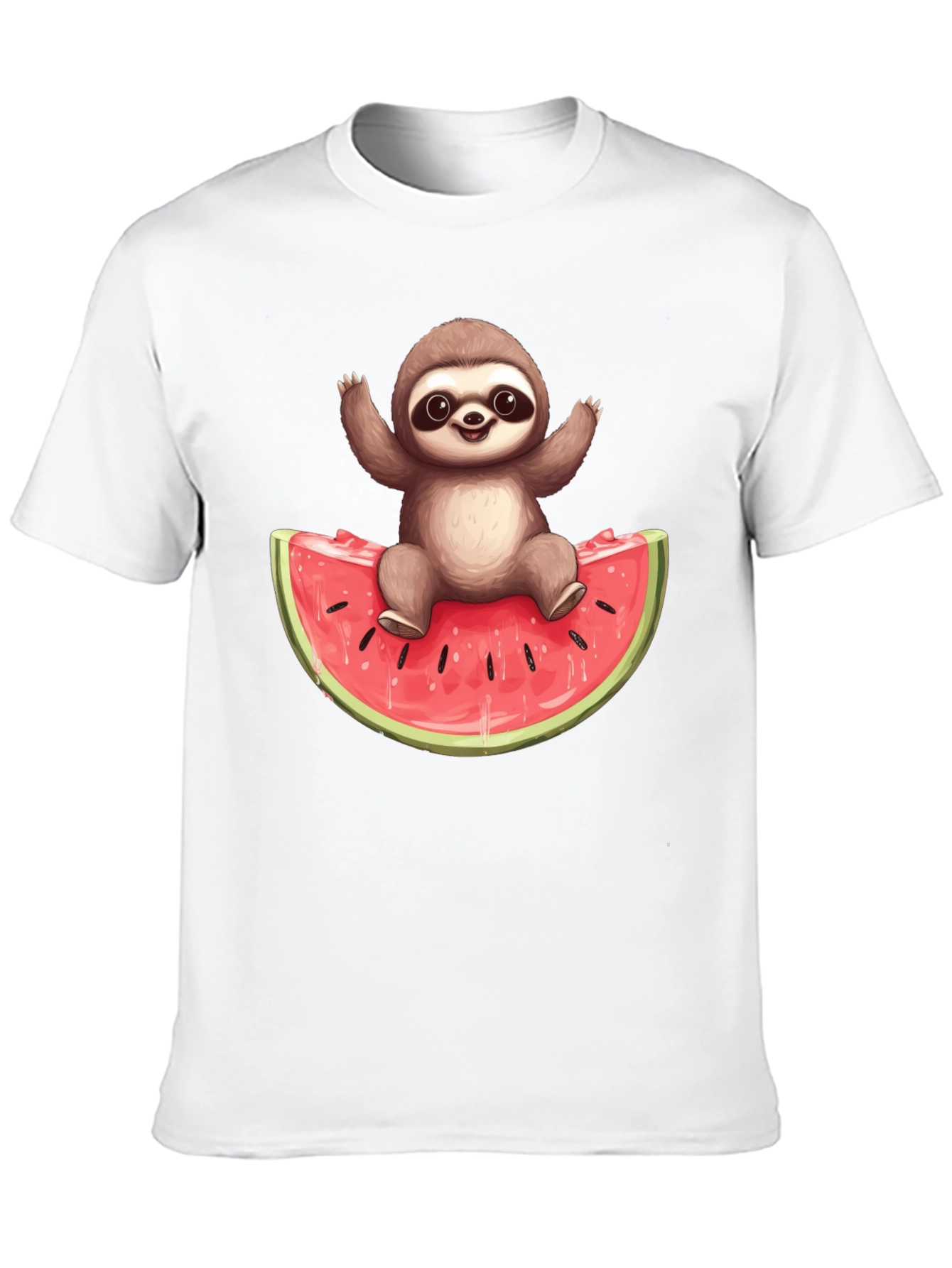 Sloth On Watermelon Graphic Tee