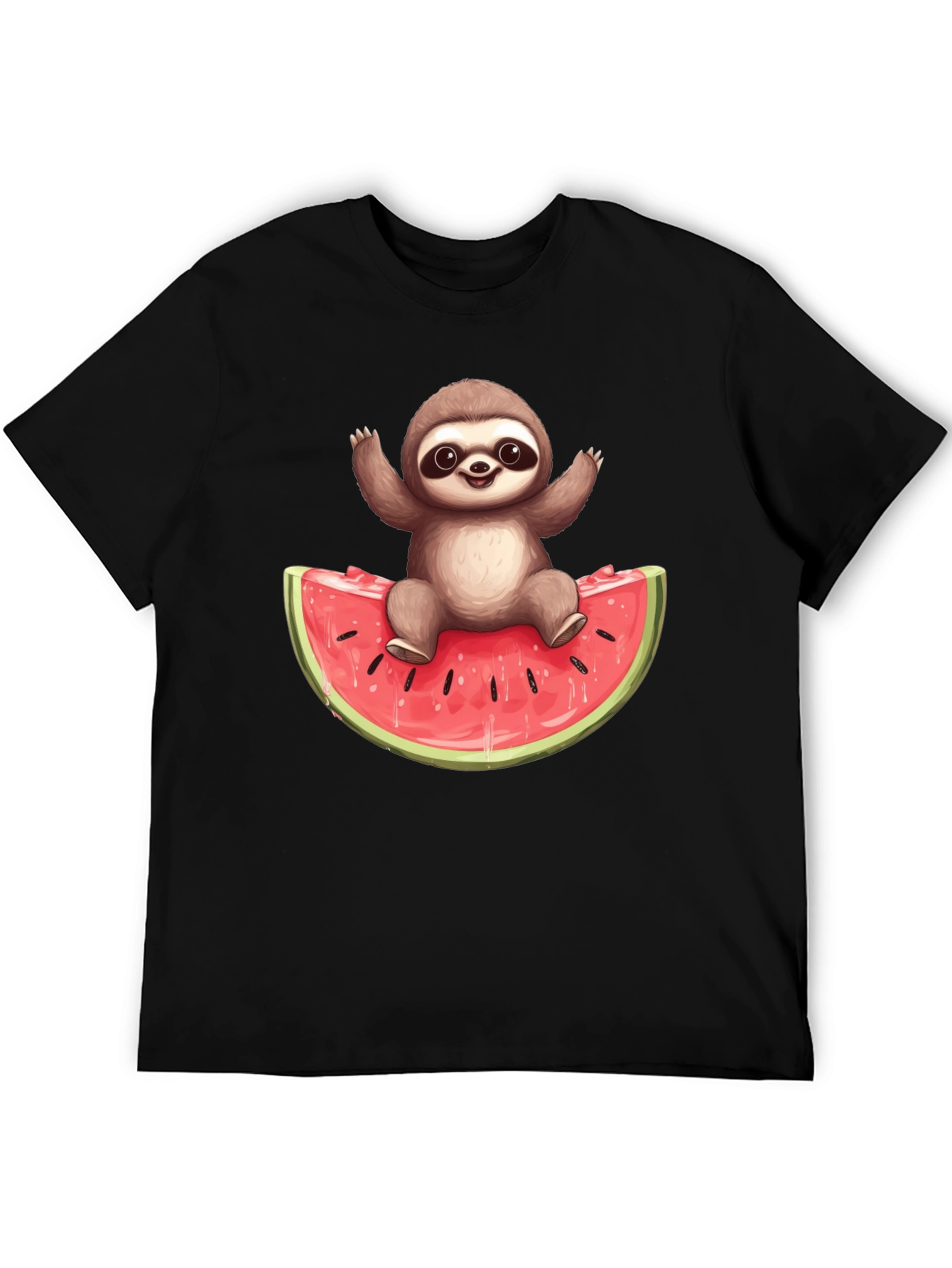 Sloth On Watermelon Graphic Tee