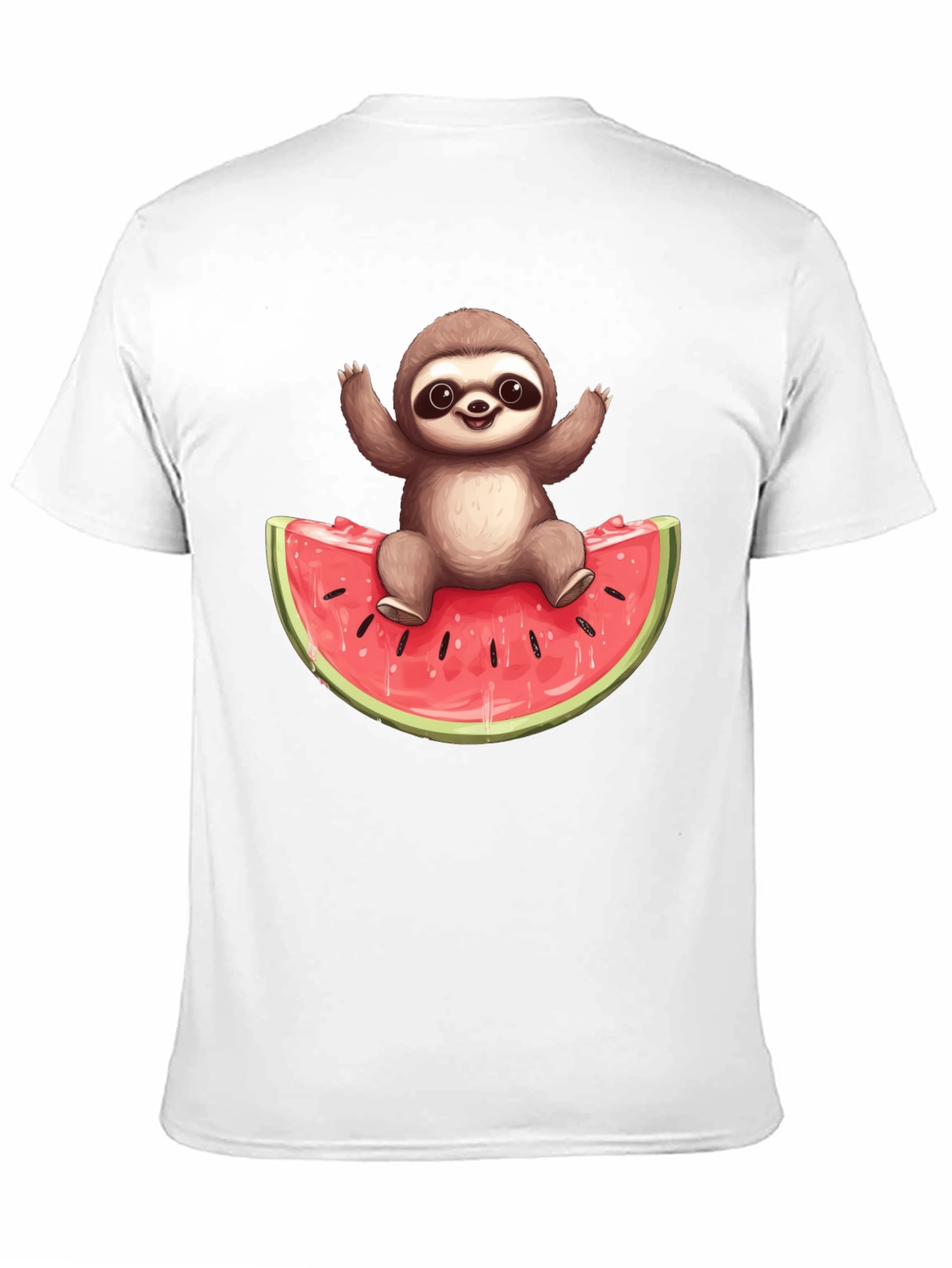 Sloth On Watermelon Graphic Tee