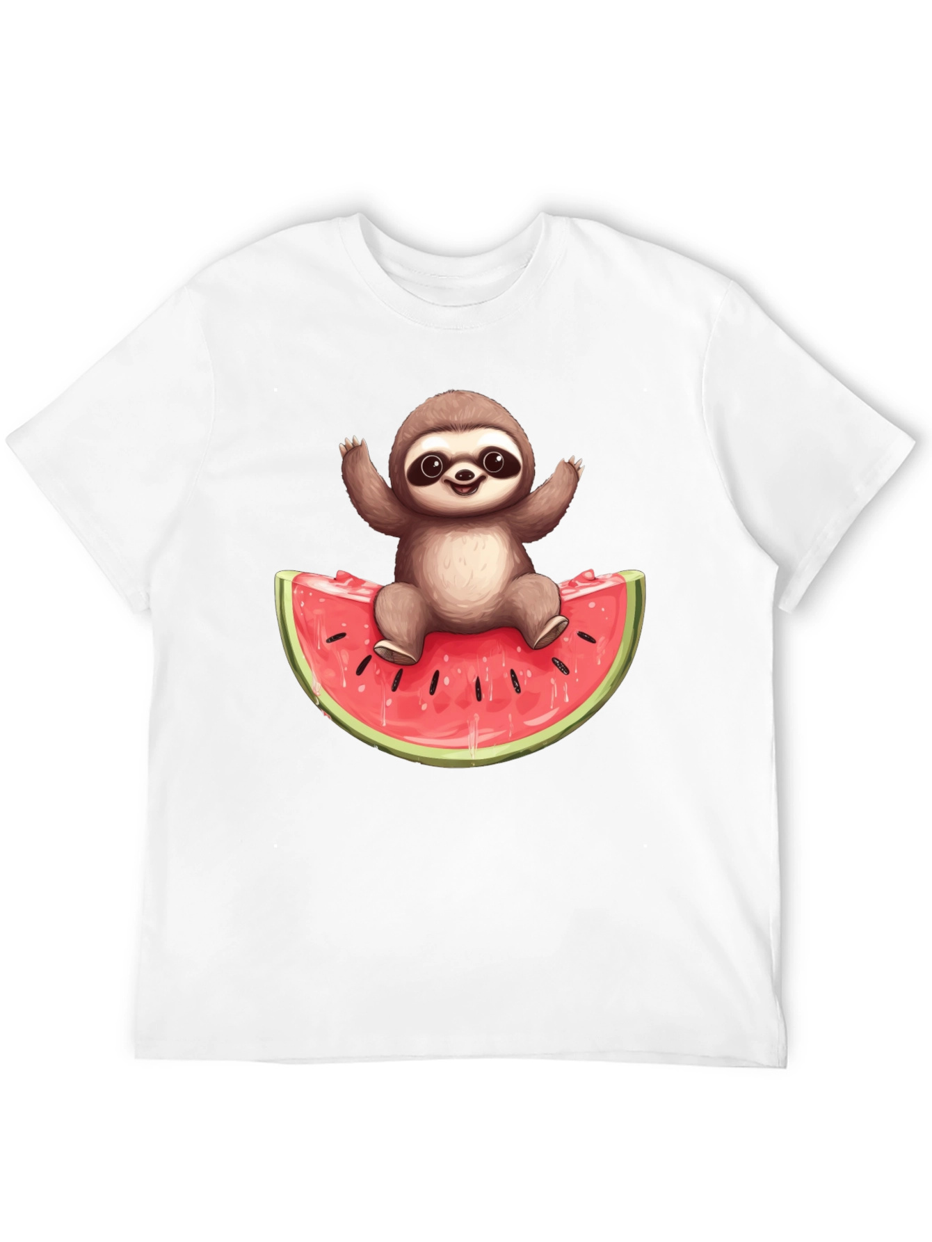 Sloth On Watermelon Graphic Tee