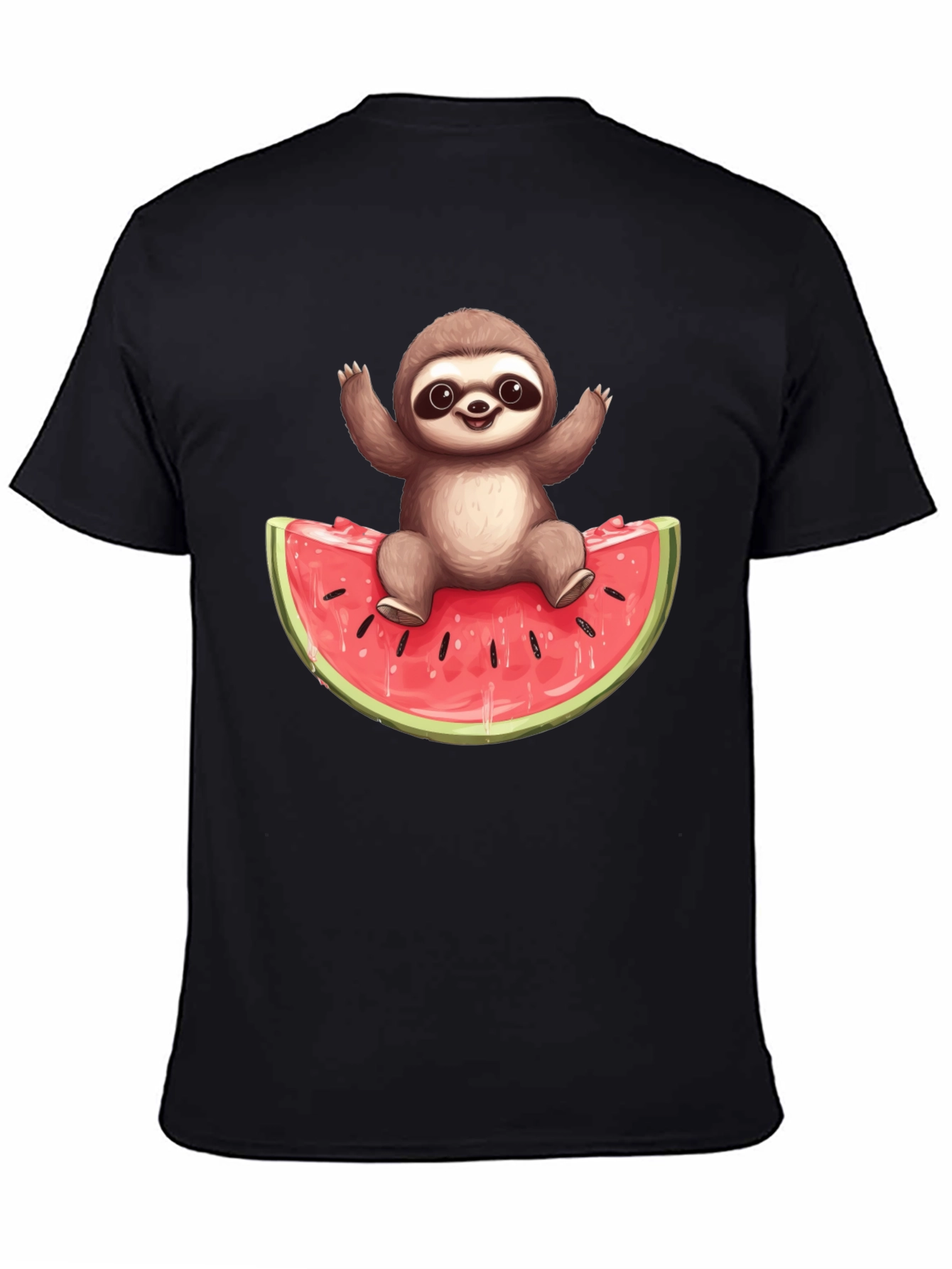 Sloth On Watermelon Graphic Tee