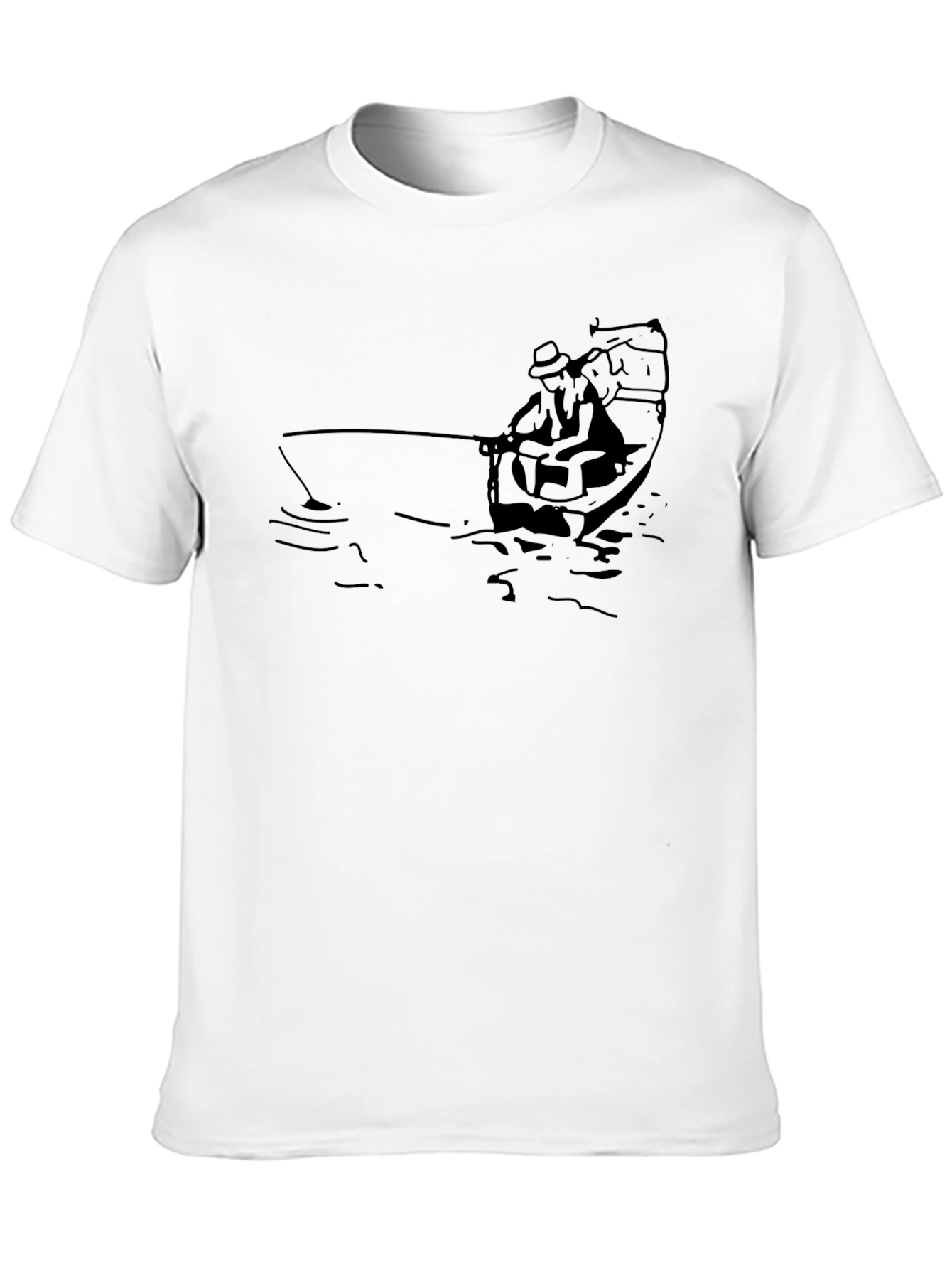 Fishing Boat Graphic Tee - Classic Black T-Shirt