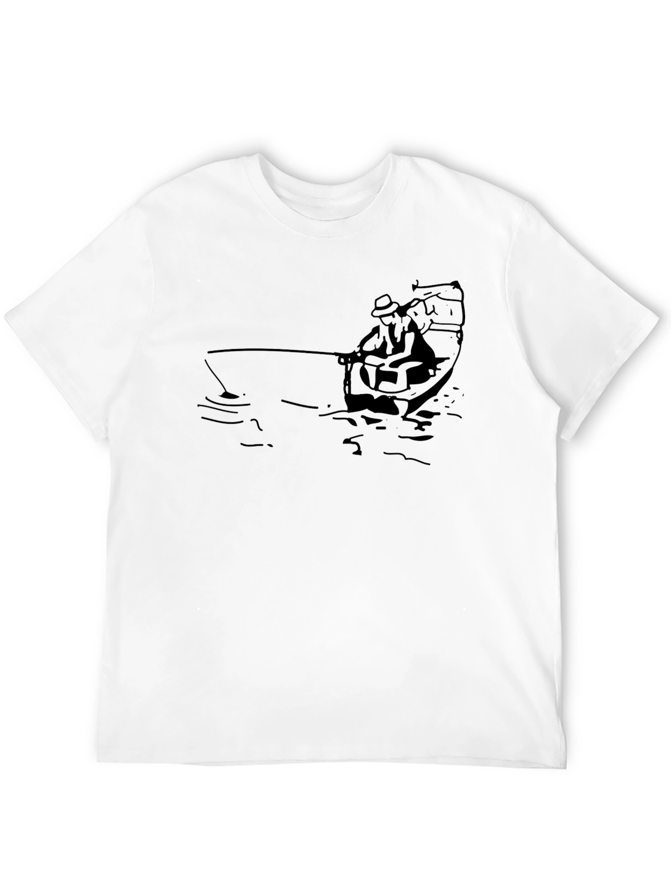 Fishing Boat Graphic Tee - Classic Black T-Shirt