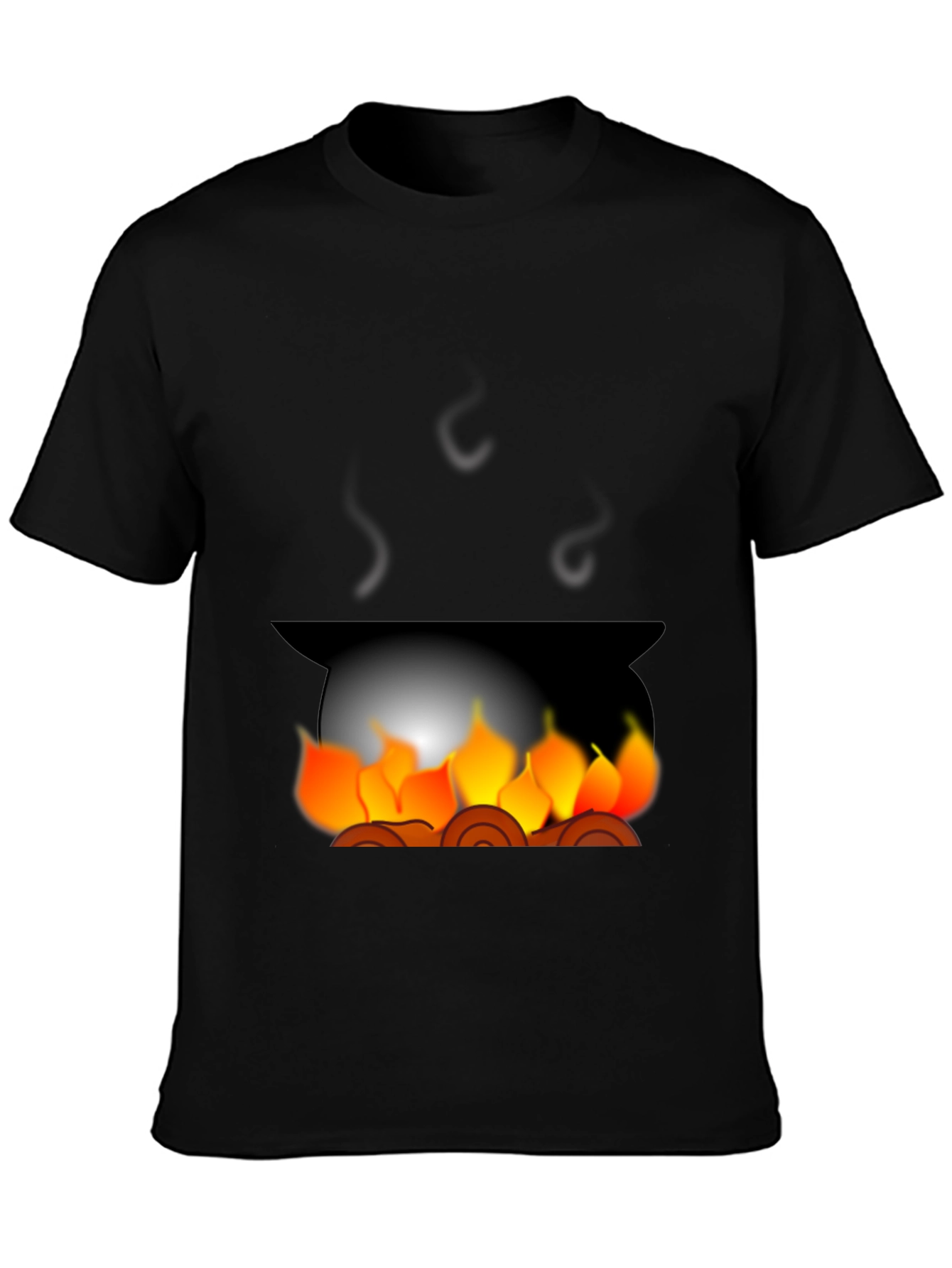 Campfire Graphic Tee - Cozy Black T-Shirt