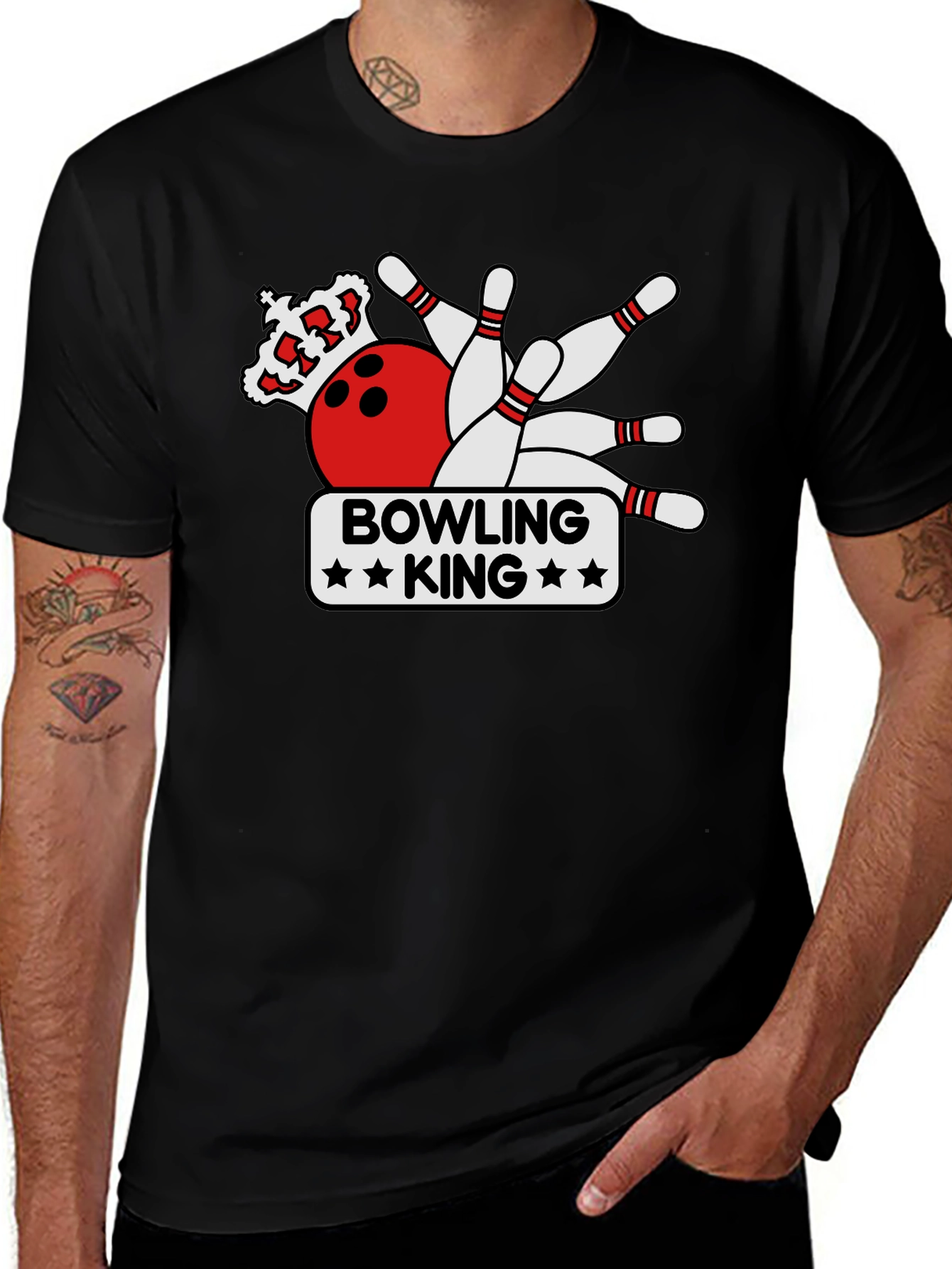 Bowling King Graphic Tee - Strike Style!