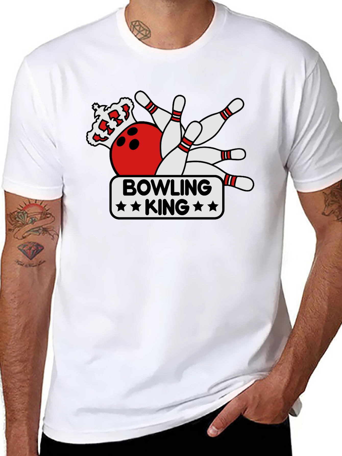 Bowling King Graphic Tee - Strike Style!