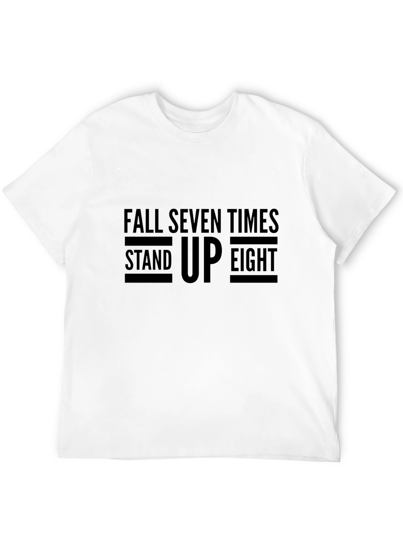Motivational Graphic Tee - Fall Seven Times