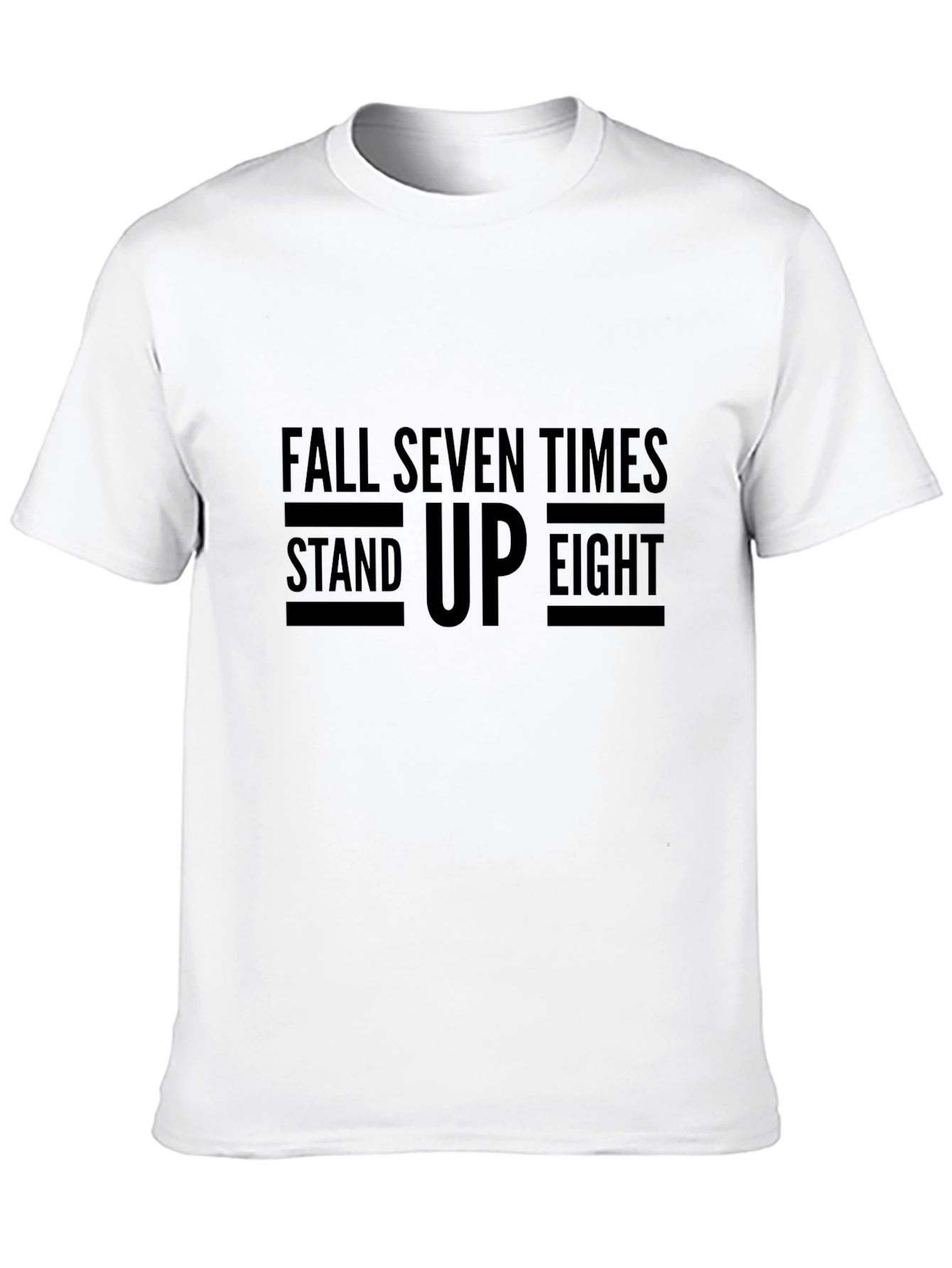 Motivational Graphic Tee - Fall Seven Times