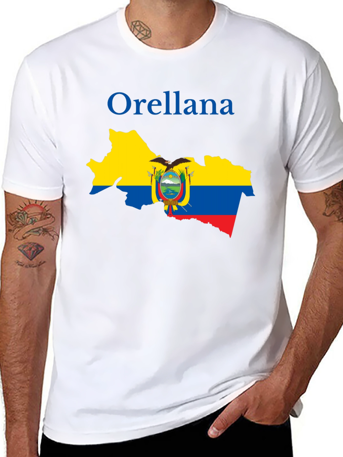 Orellana Ecuador Map Graphic Tee - Black