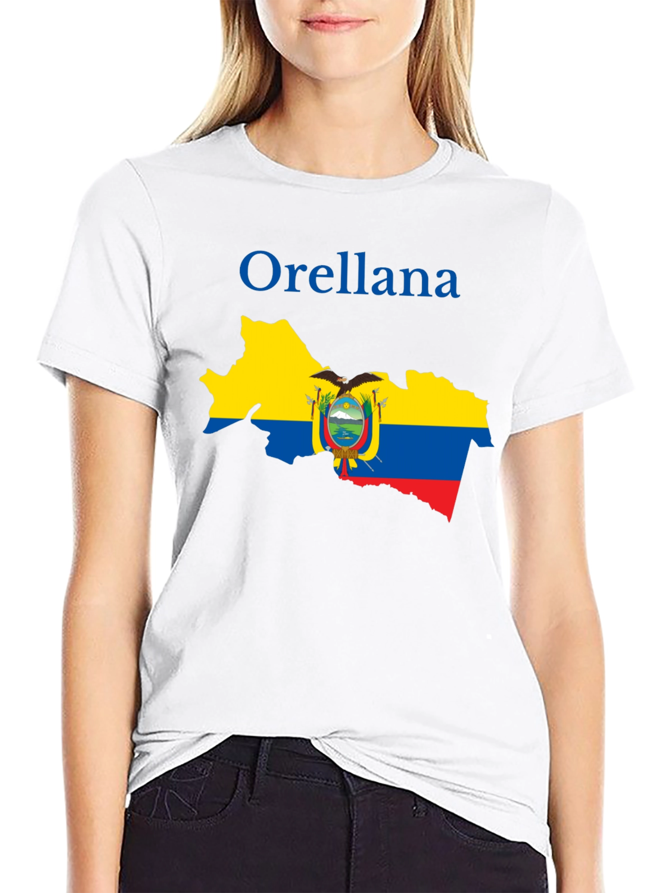 Orellana Ecuador Map Graphic Tee - Black