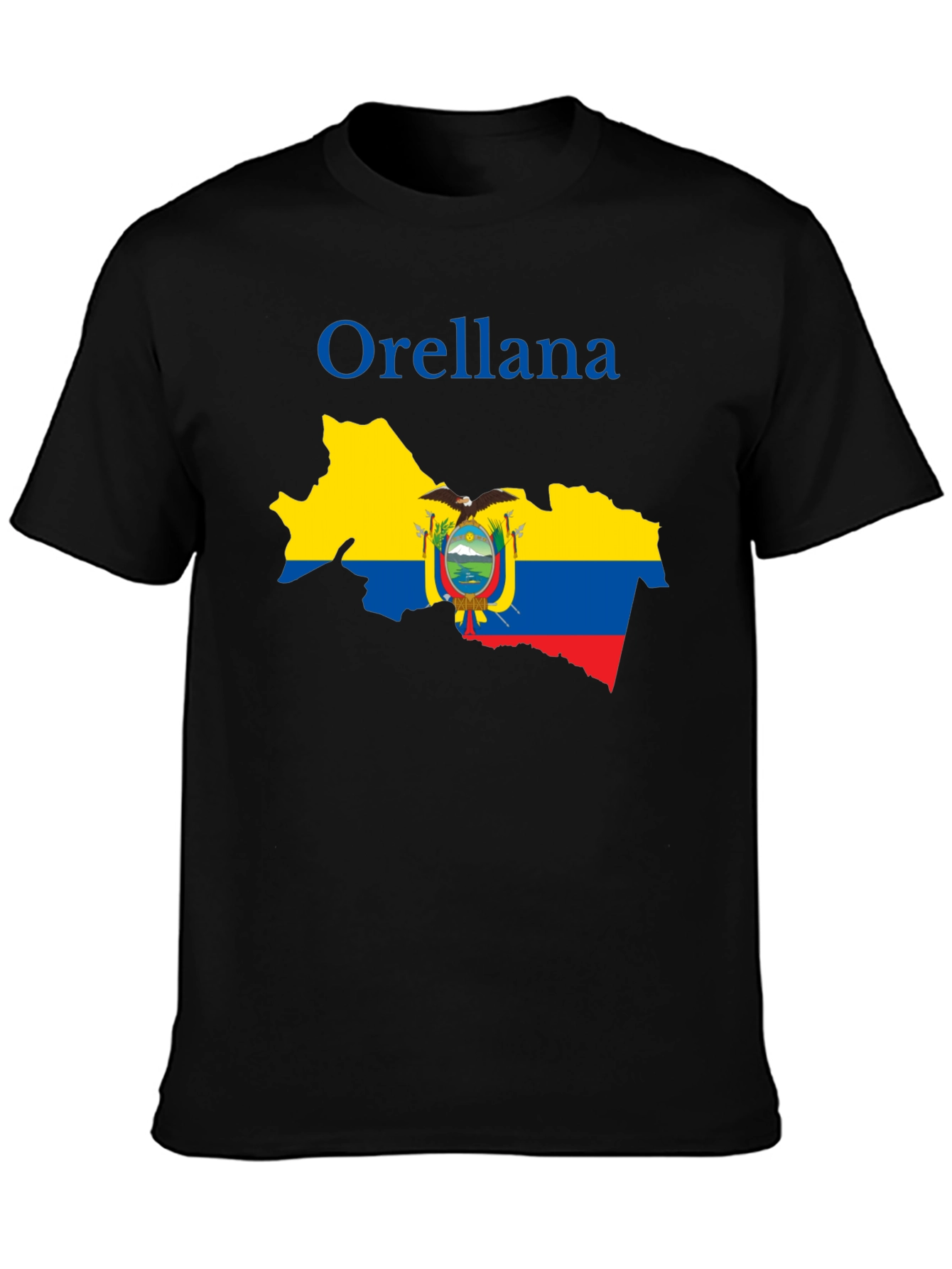 Orellana Ecuador Map Graphic Tee - Black