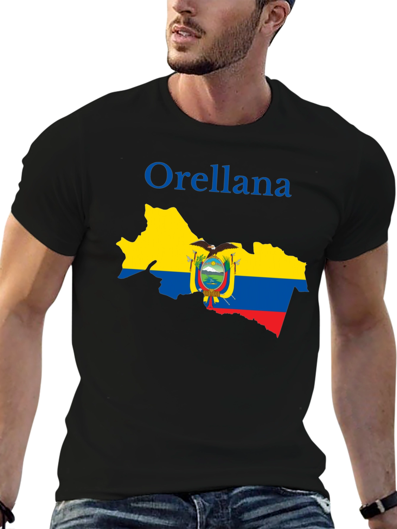 Orellana Ecuador Map Graphic Tee - Black