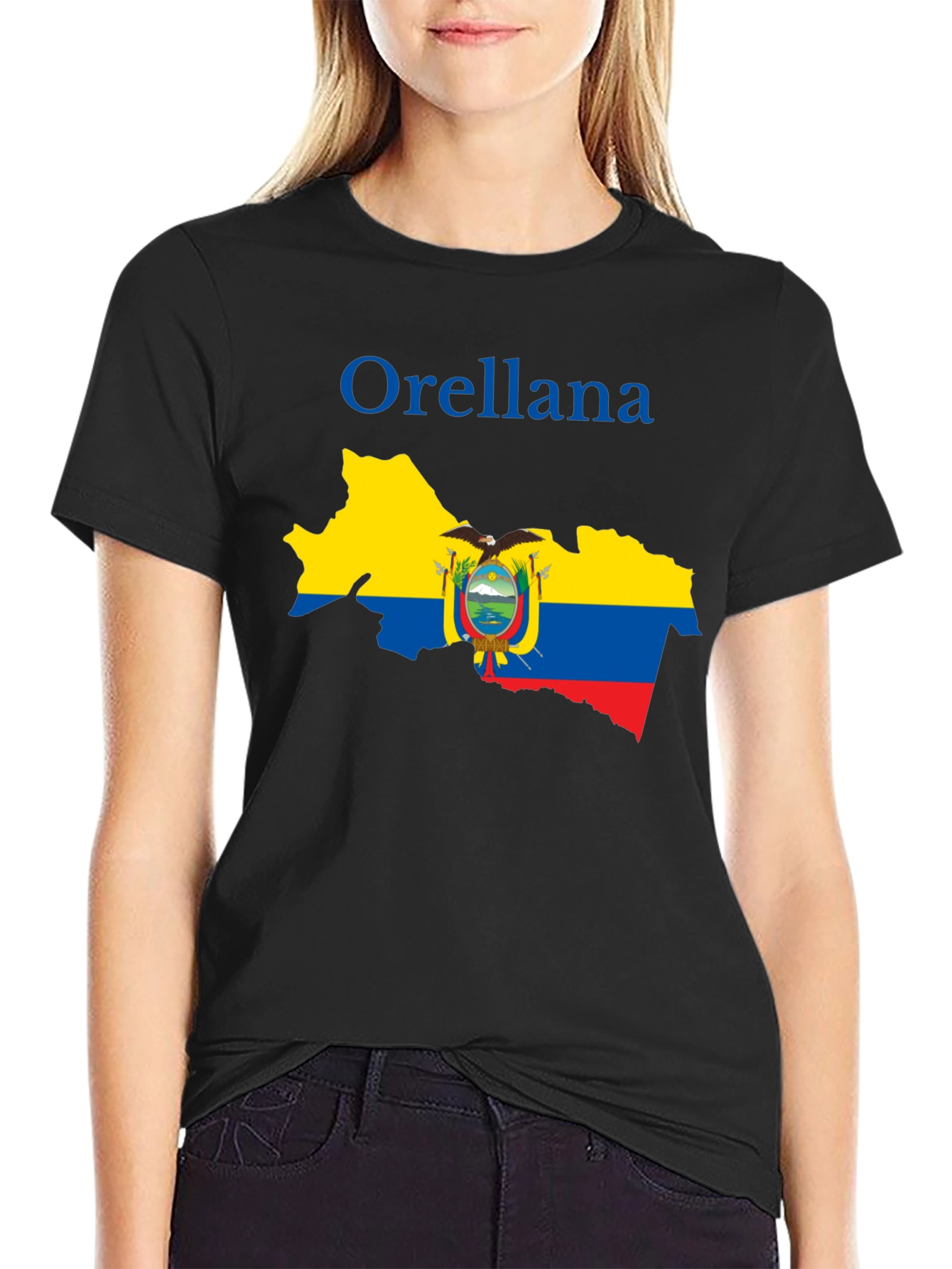 Orellana Ecuador Map Graphic Tee - Black