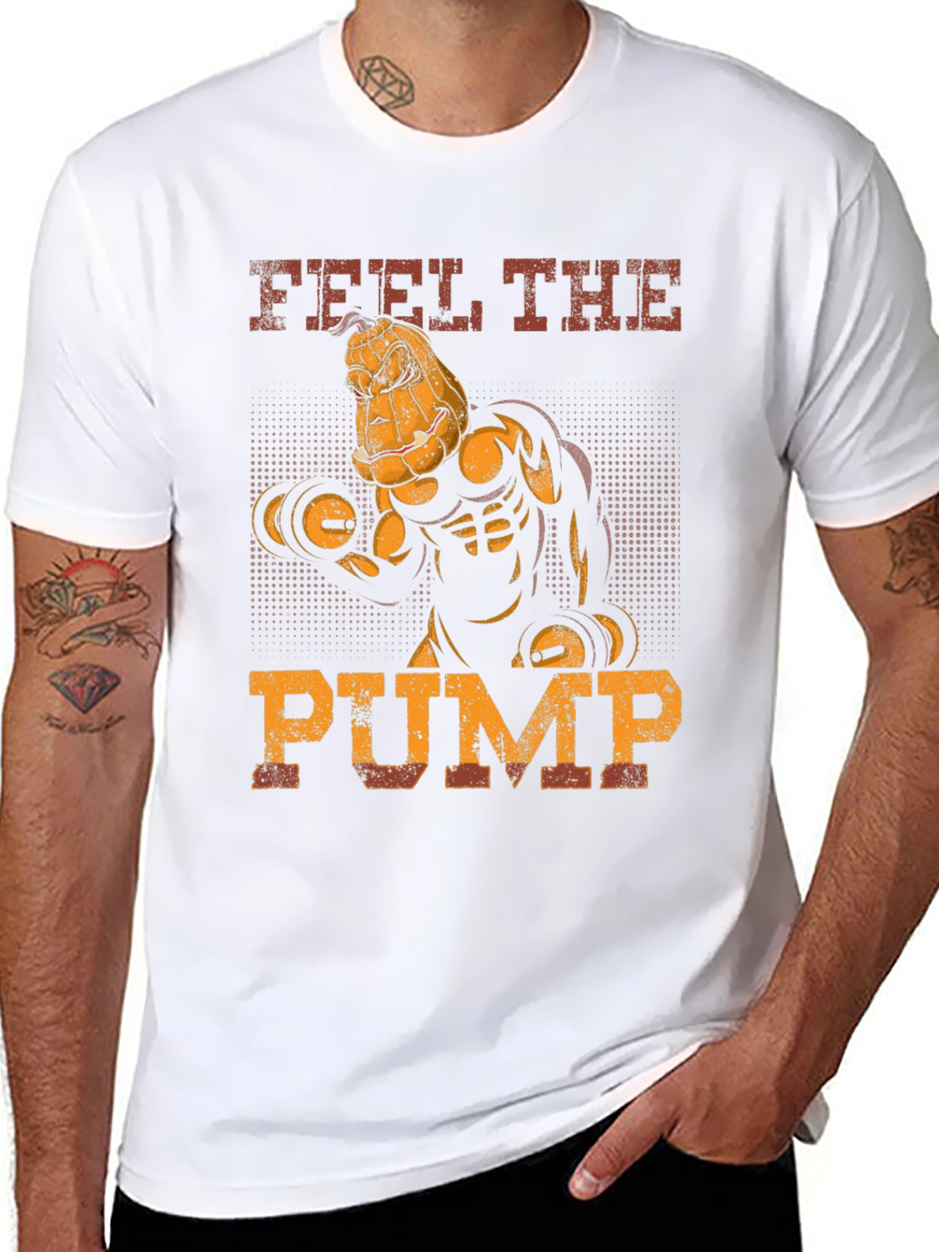 Feel the Pump Halloween Pumpkin Gym T-Shirt