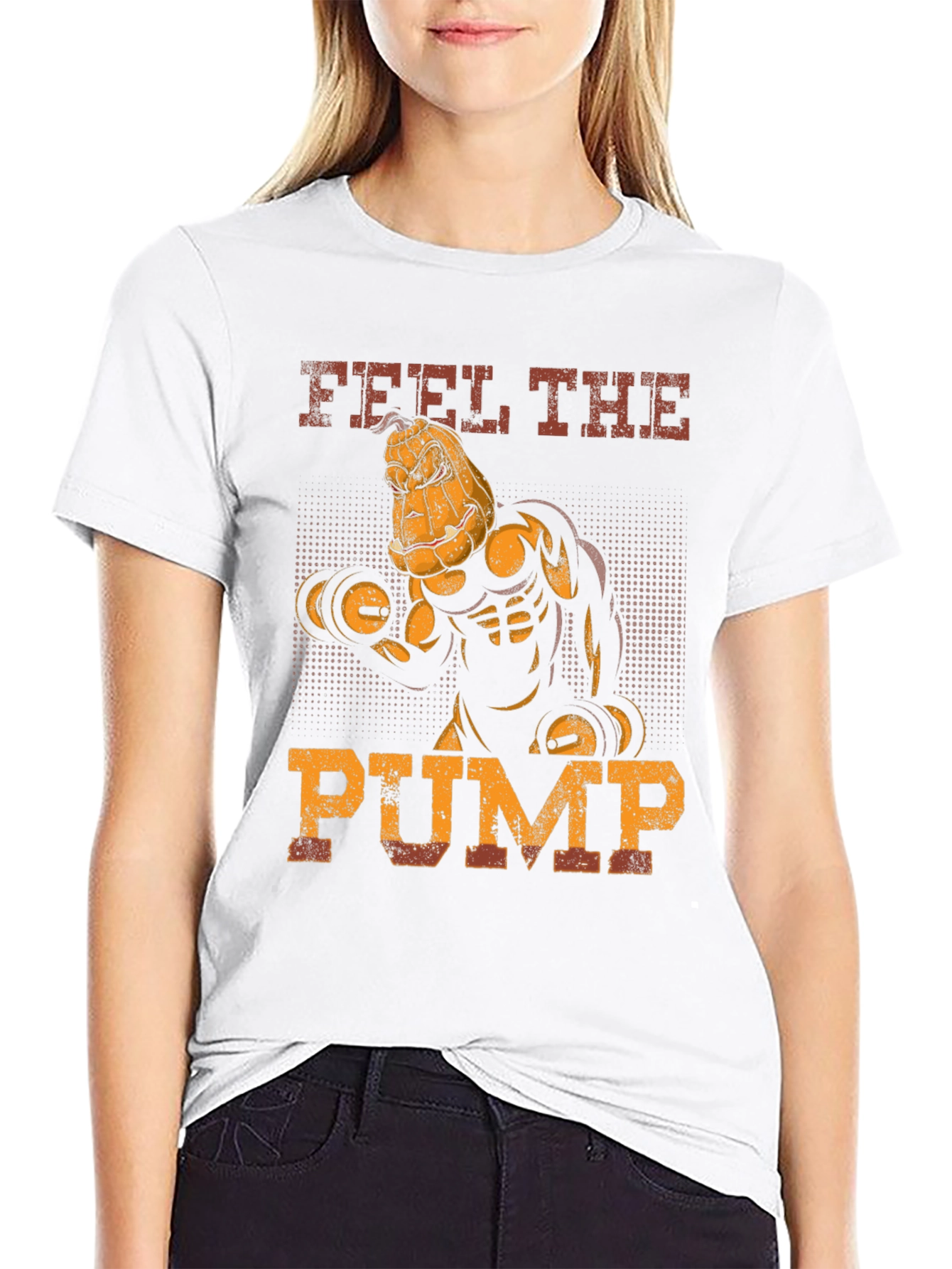 Feel the Pump Halloween Pumpkin Gym T-Shirt