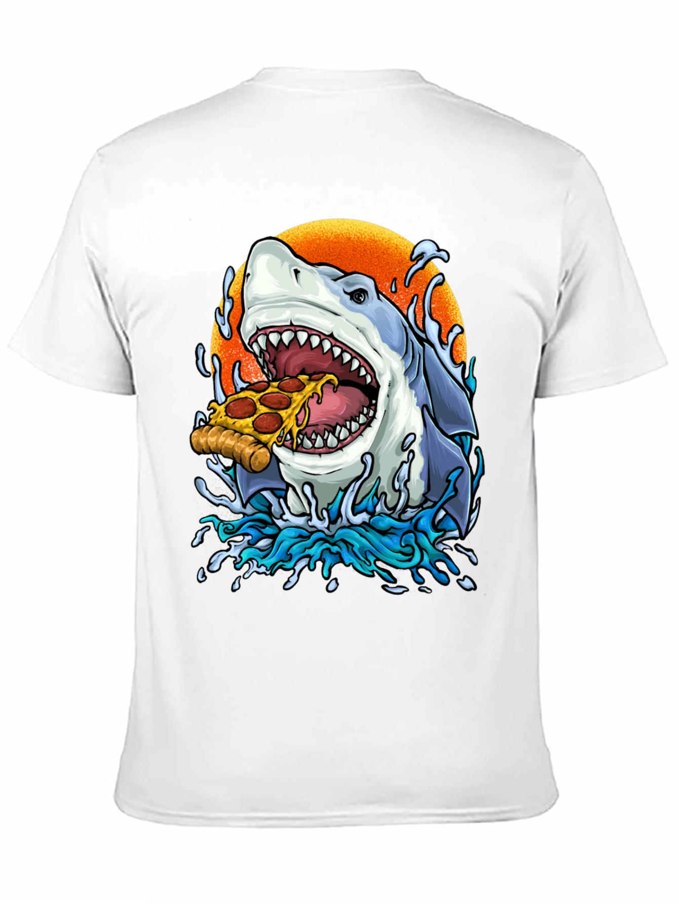 Pizza Shark Graphic Tee - Black T-Shirt