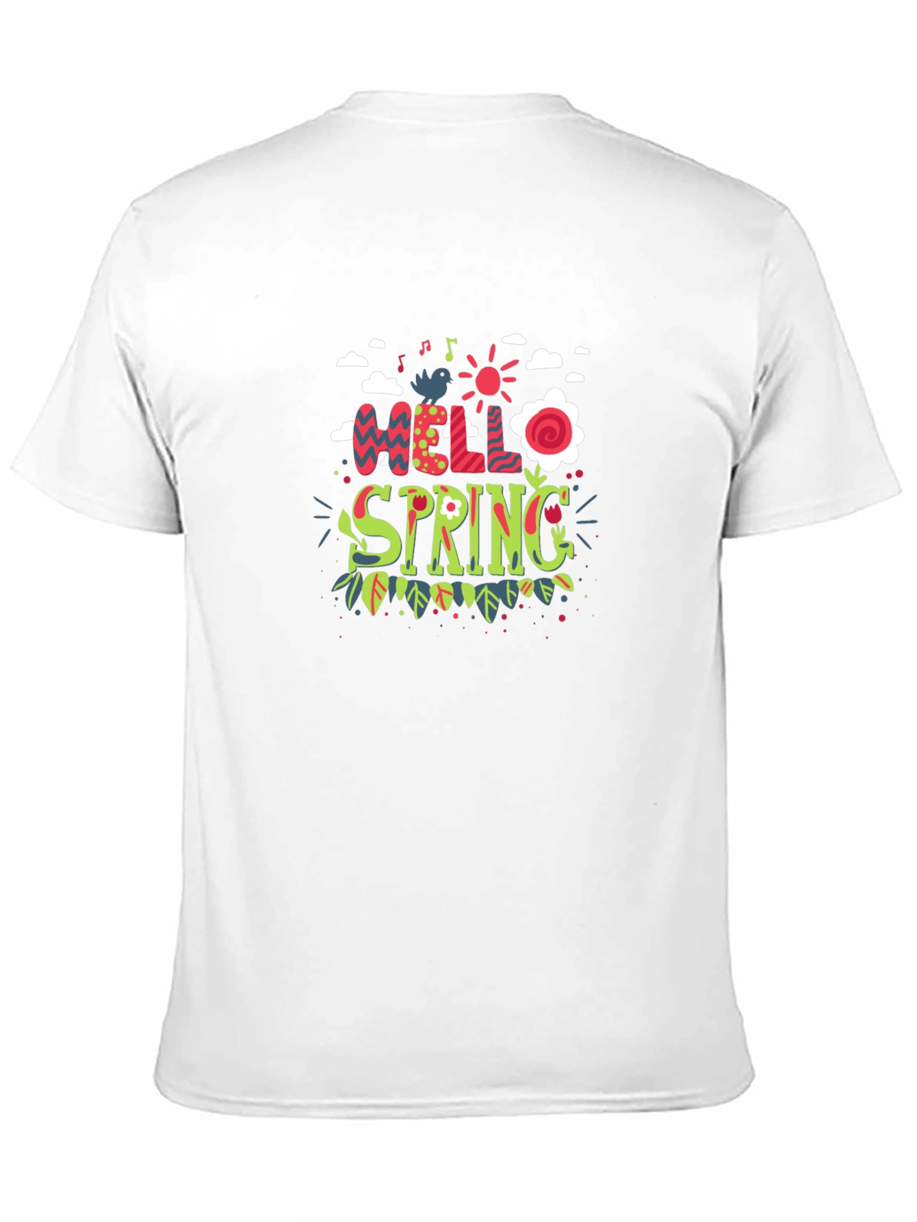 Hello Spring Black T-Shirt