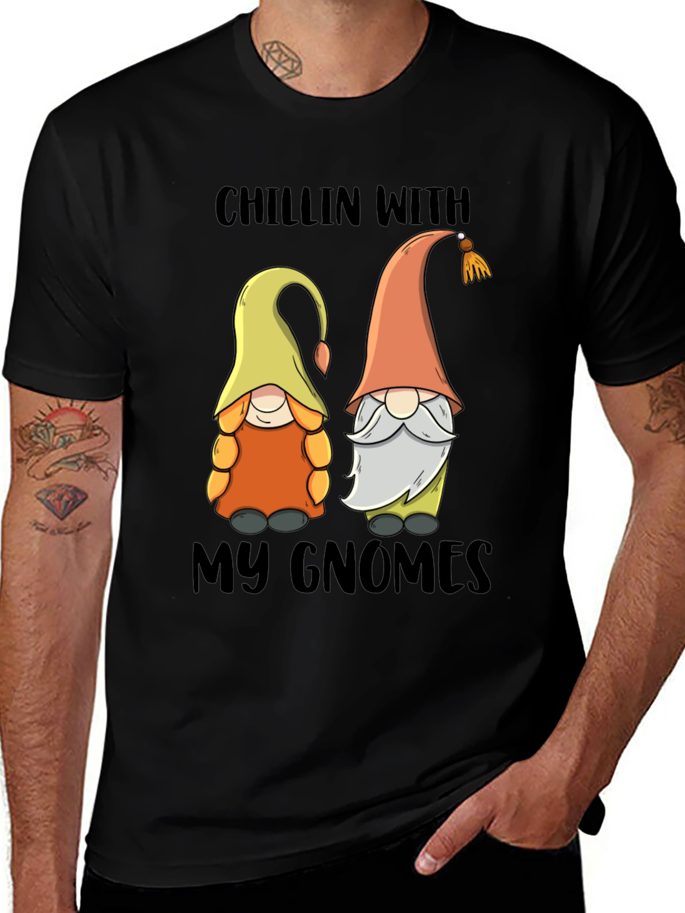 Chillin With My Gnomes Graphic Tee