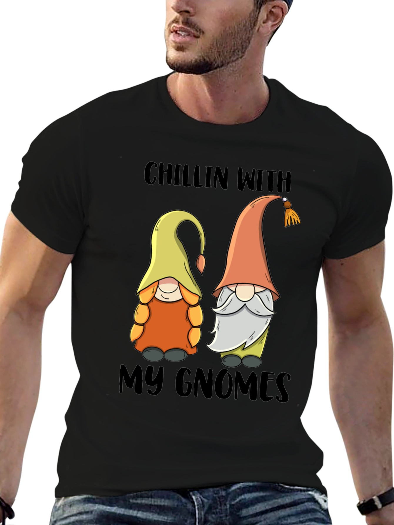 Chillin With My Gnomes Graphic Tee