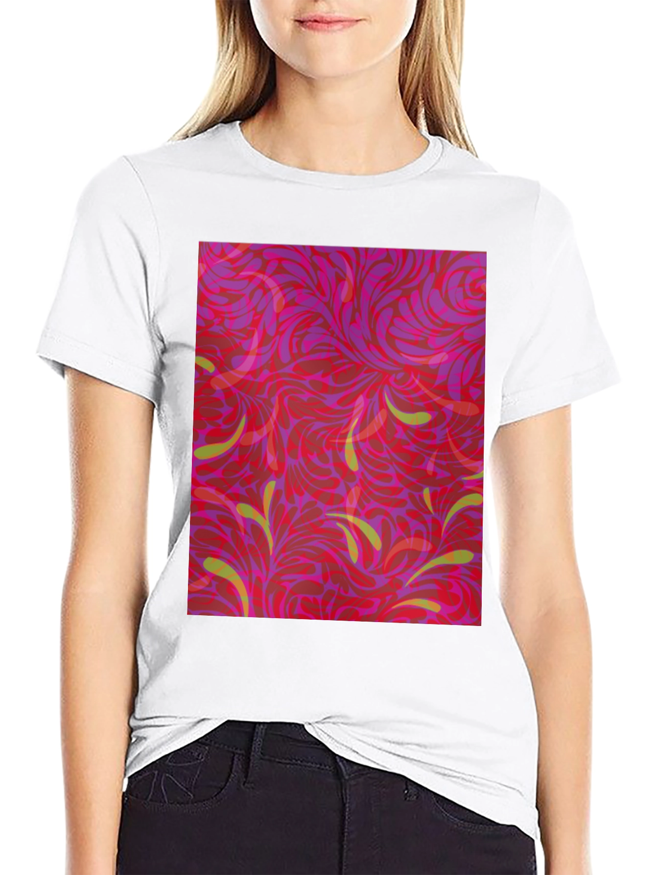 Abstract Floral T-Shirt
