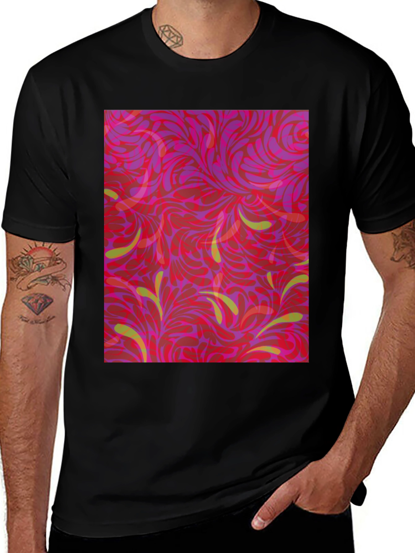 Abstract Floral T-Shirt