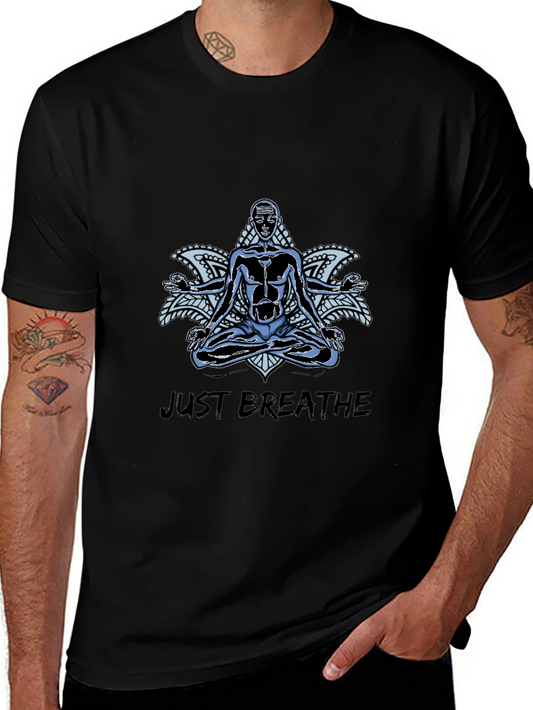 Just Breathe Graphic Print Tee - Relaxed Fit