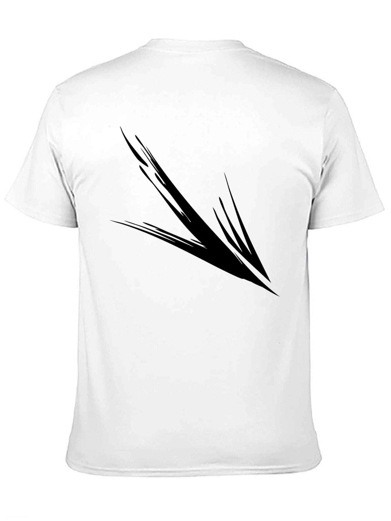 Mens Black Graphic Tee - Abstract Arrow Design