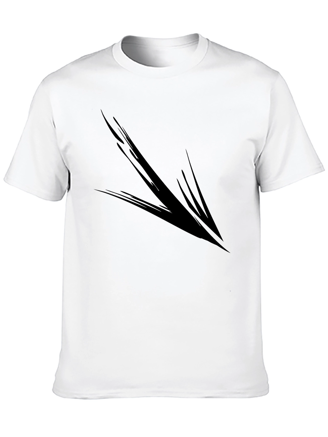 Mens Black Graphic Tee - Abstract Arrow Design