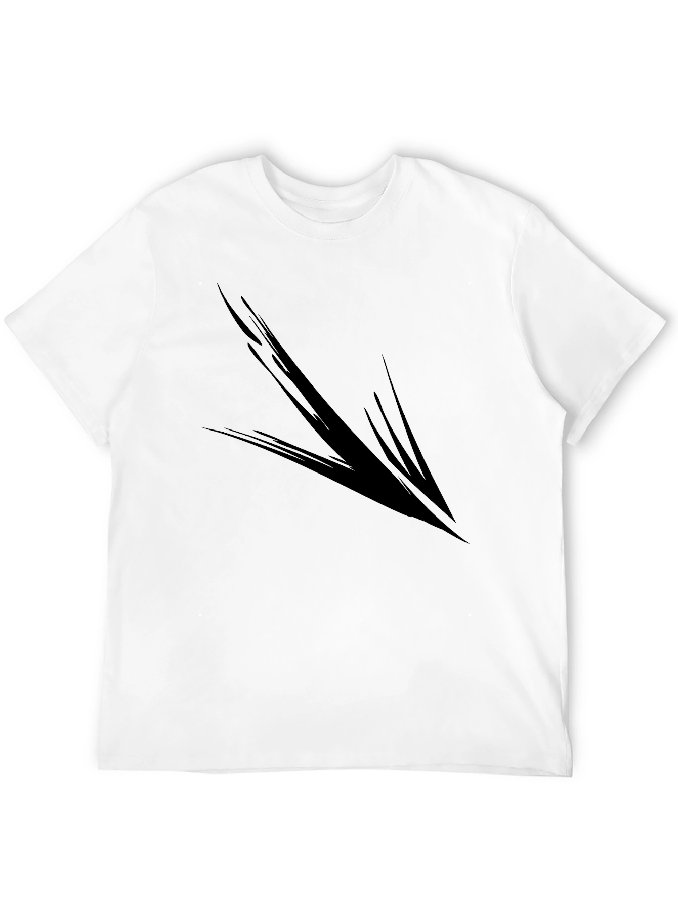 Mens Black Graphic Tee - Abstract Arrow Design