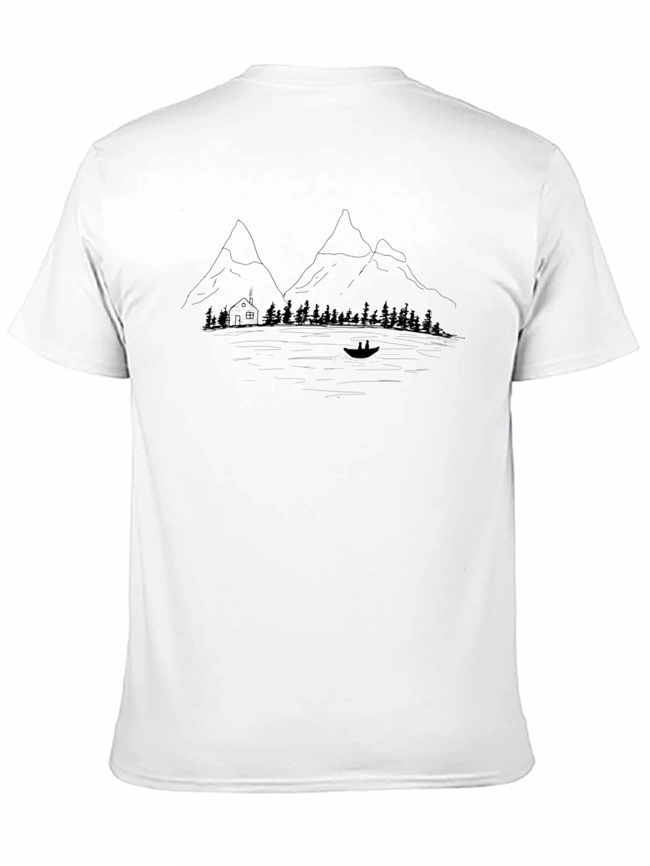 Mountain Cabin T-Shirt - Black Graphic Tee