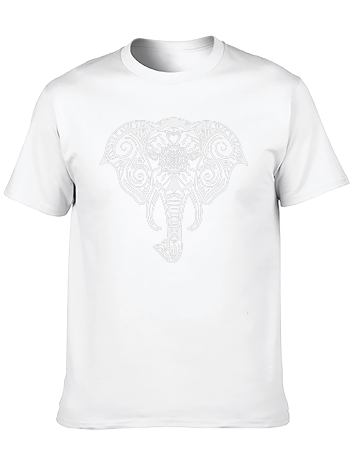Elephant Graphic Print Black T-Shirt