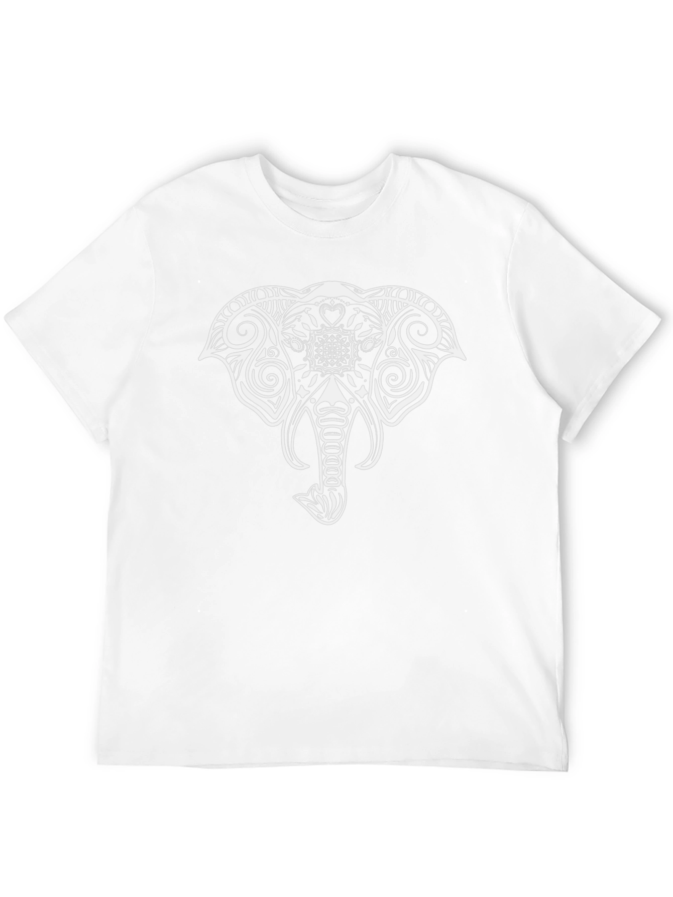 Elephant Graphic Print Black T-Shirt