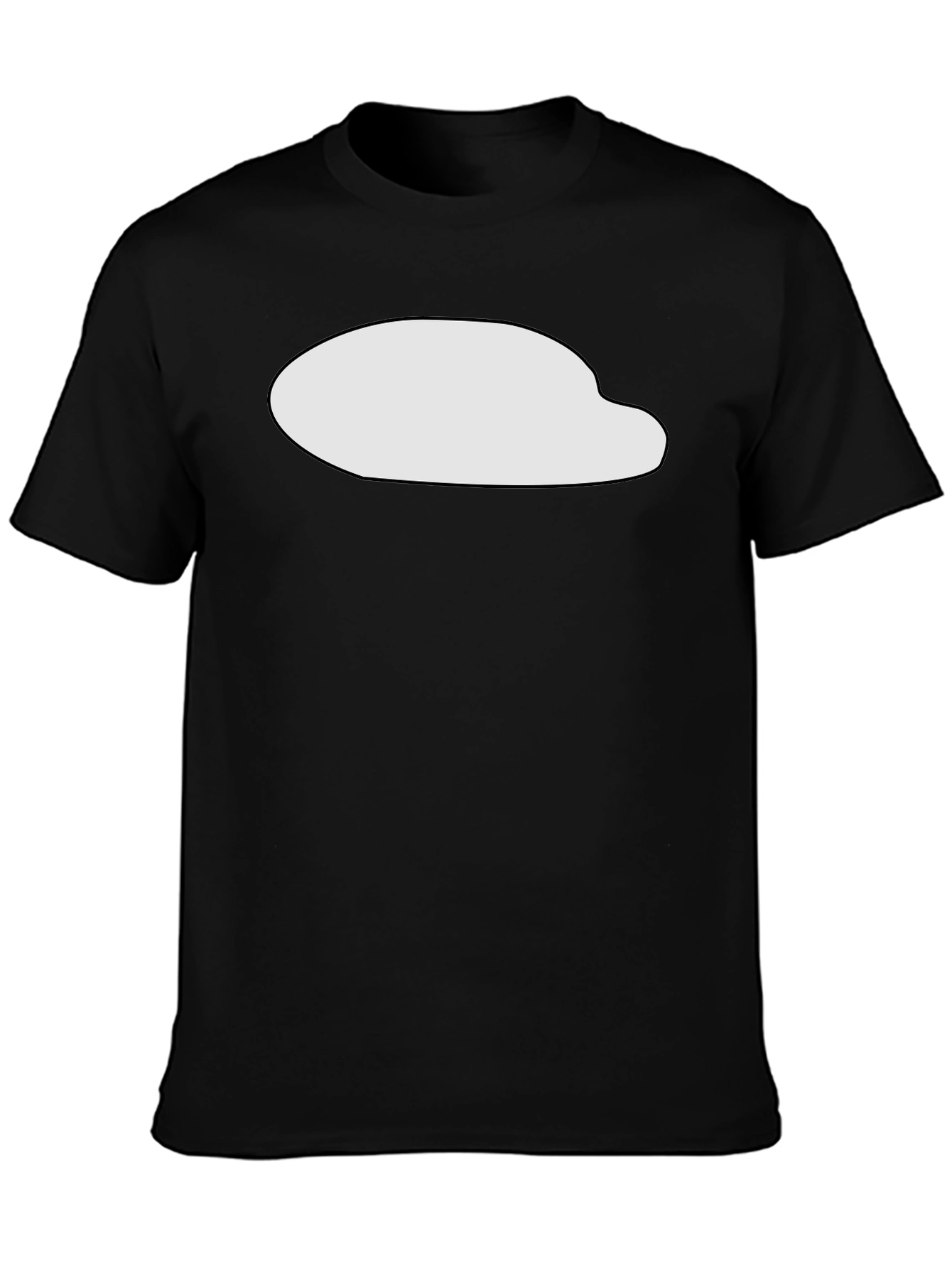 Mens Black T-Shirt with Graphic Print