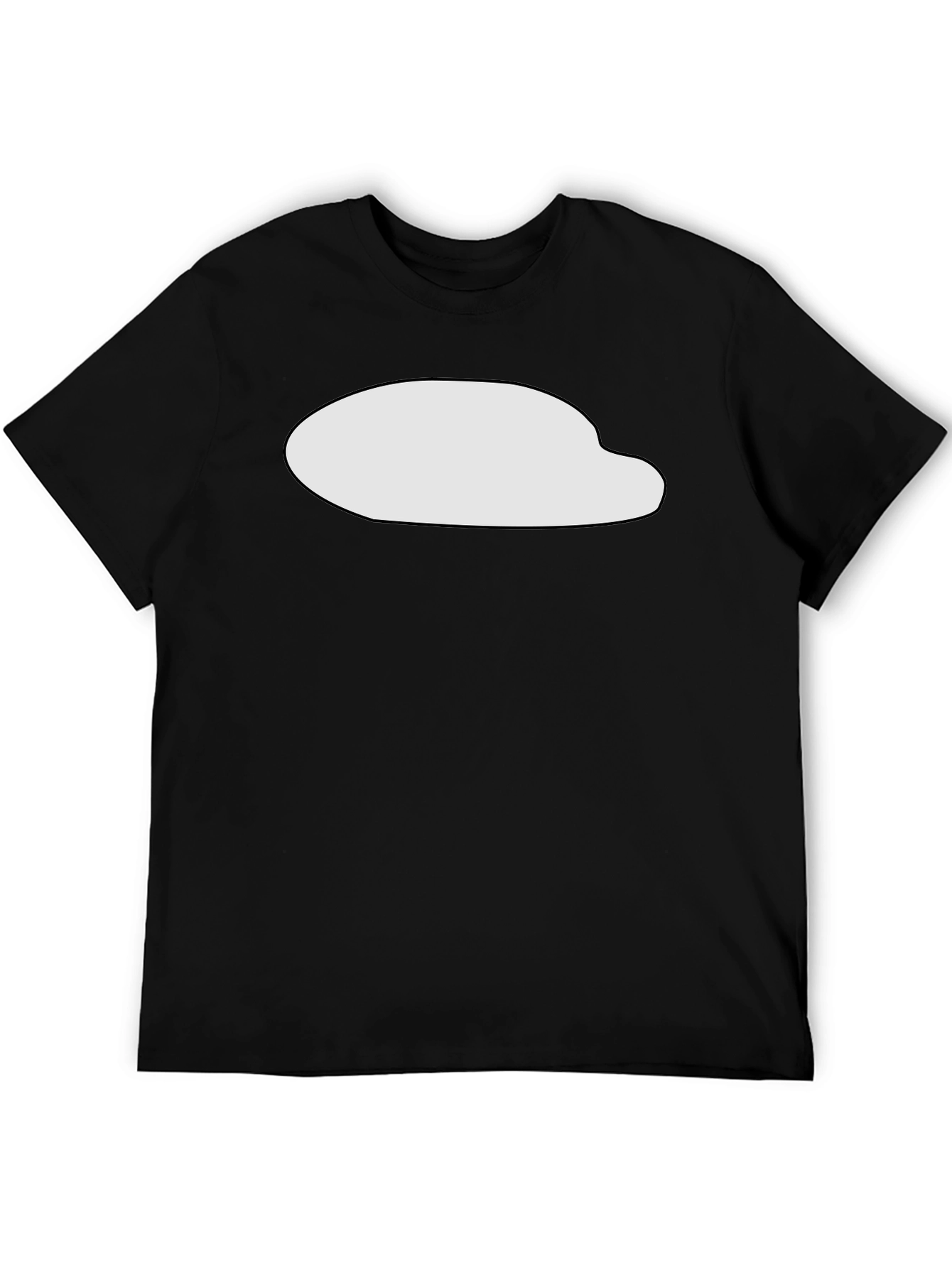 Mens Black T-Shirt with Graphic Print
