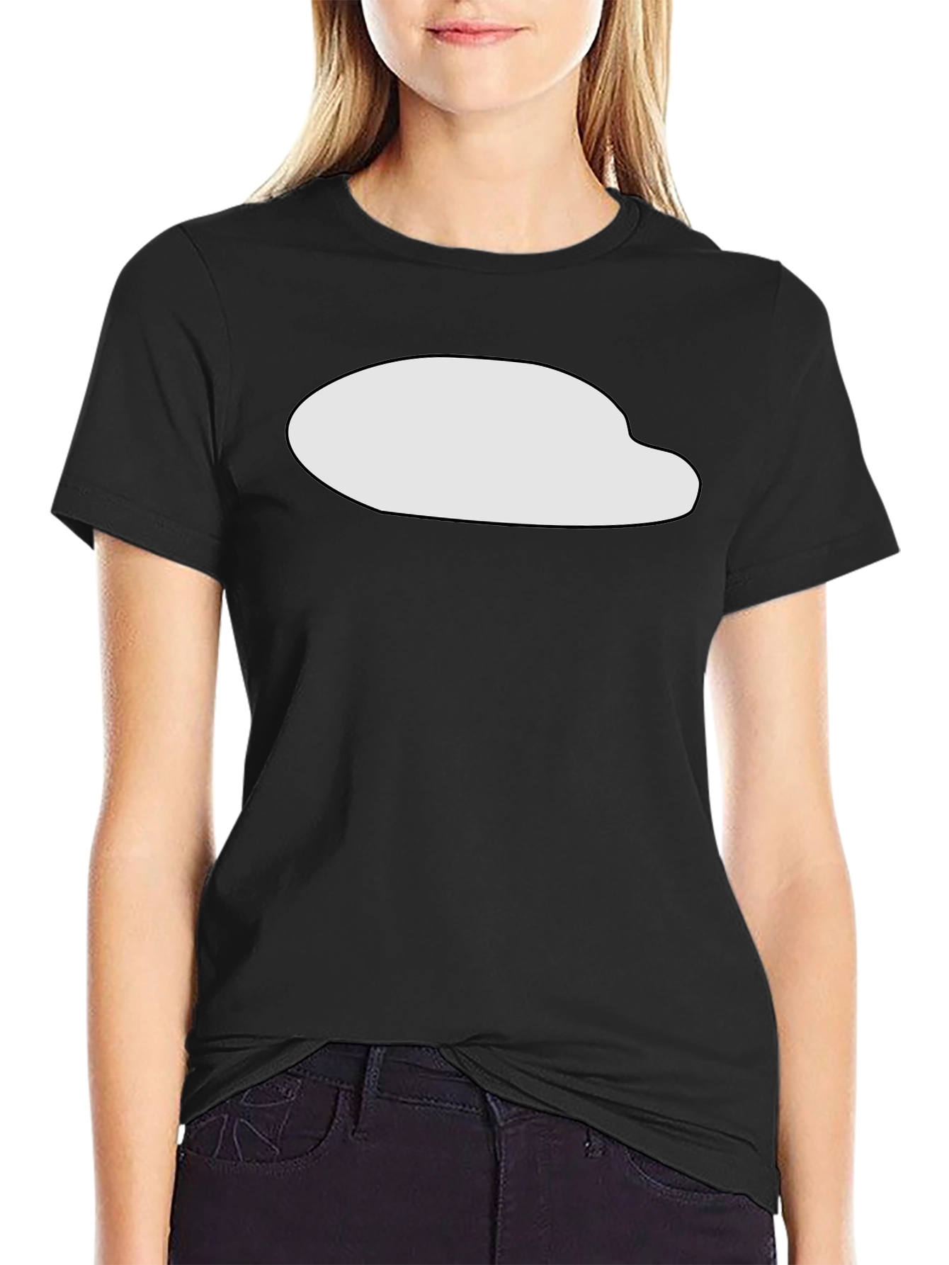 Mens Black T-Shirt with Graphic Print