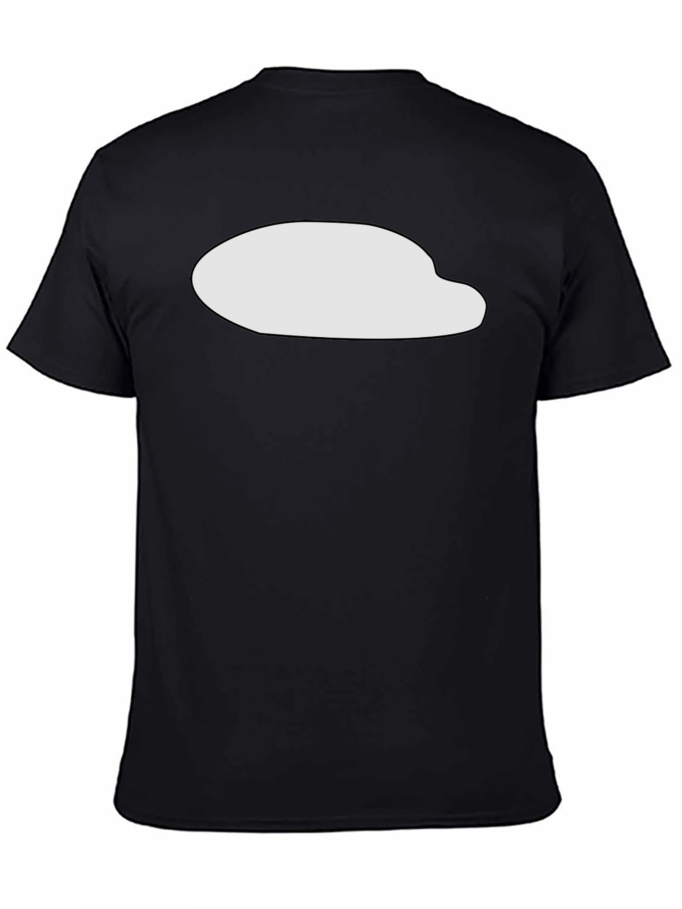 Mens Black T-Shirt with Graphic Print