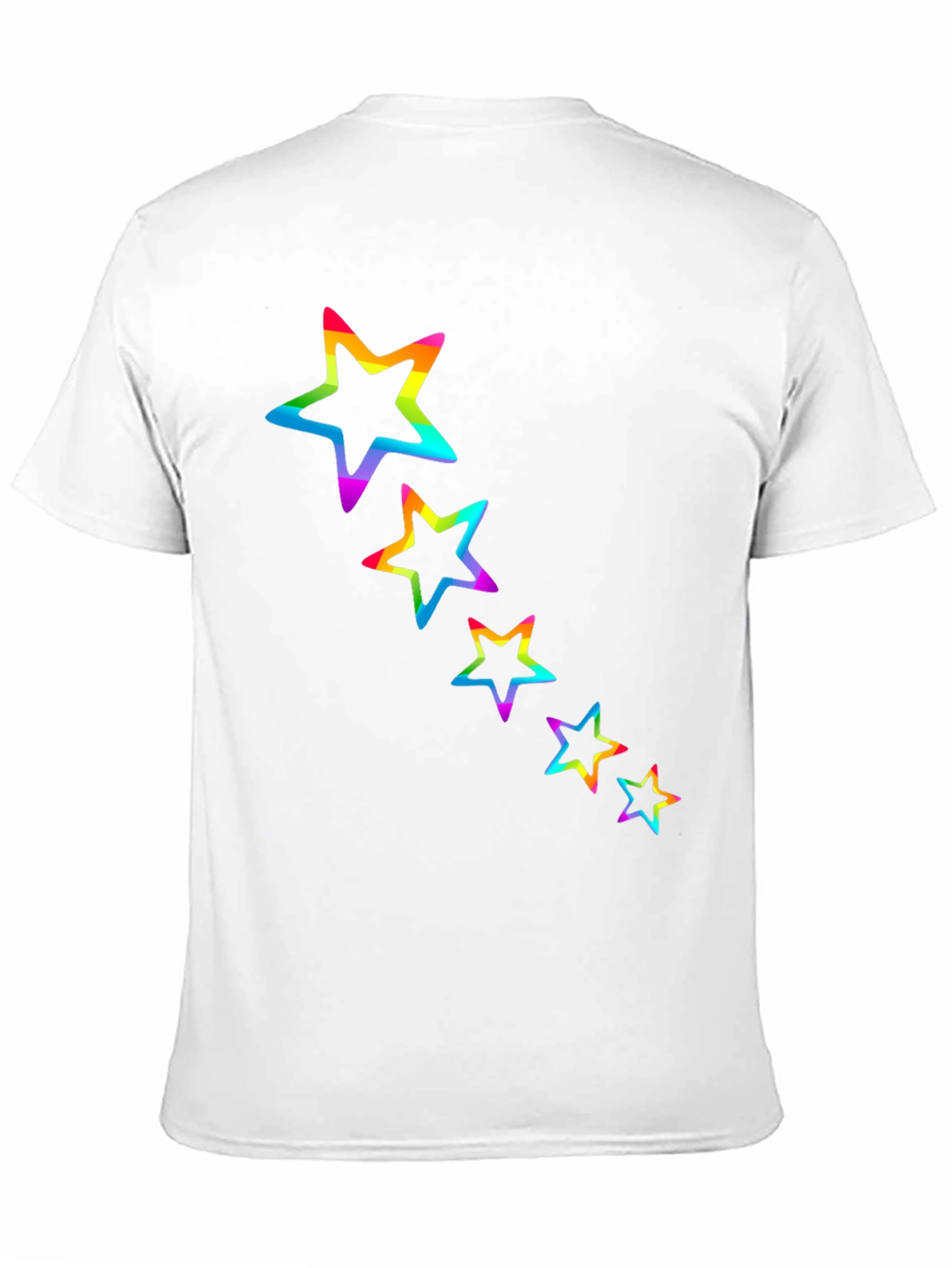 Rainbow Star Graphic Black Tee