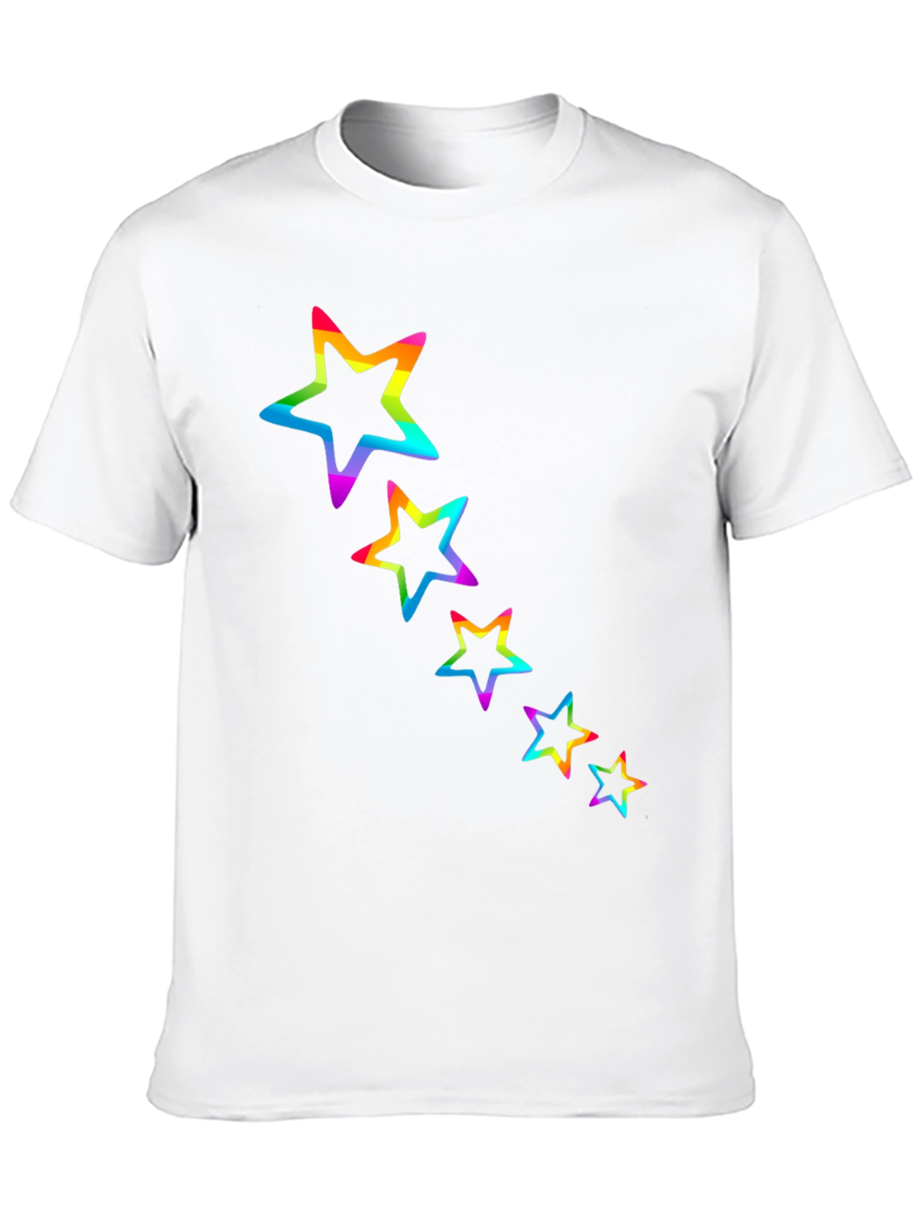 Rainbow Star Graphic Black Tee