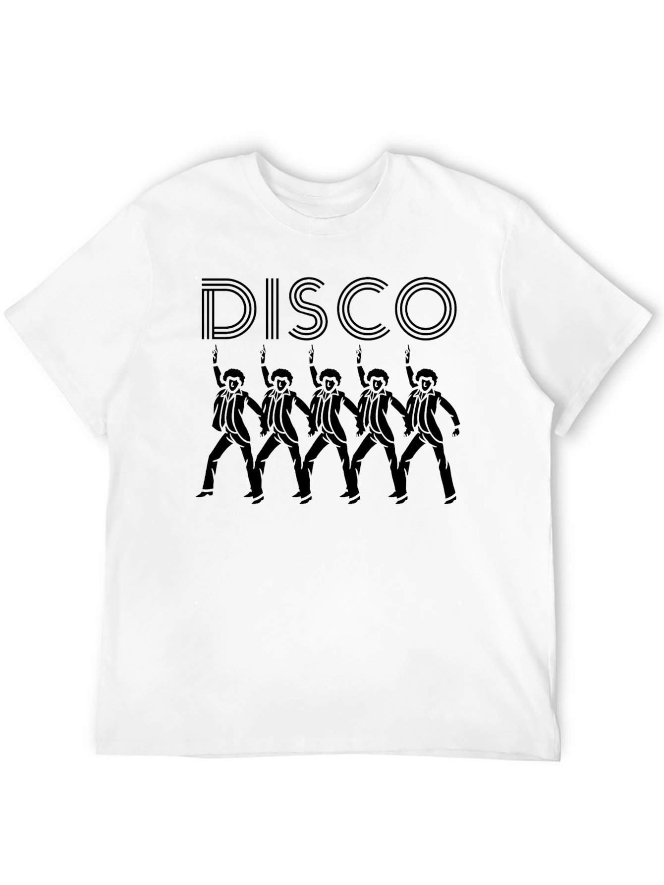 Retro Disco Dancer Graphic Tee - Black T-Shirt
