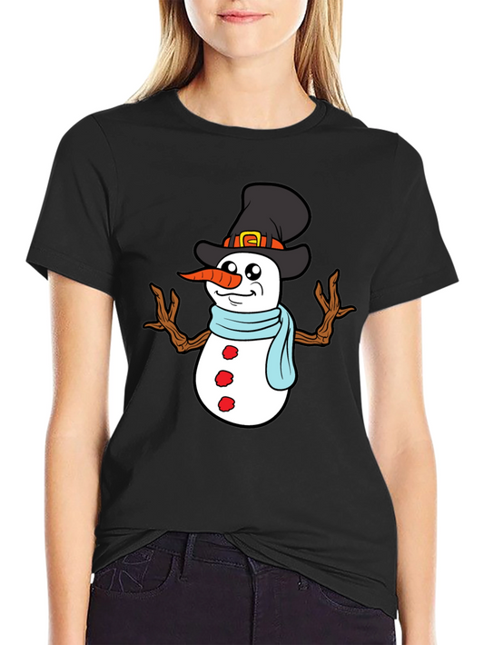 Snowman Graphic Tee - Holiday Winter Shirt