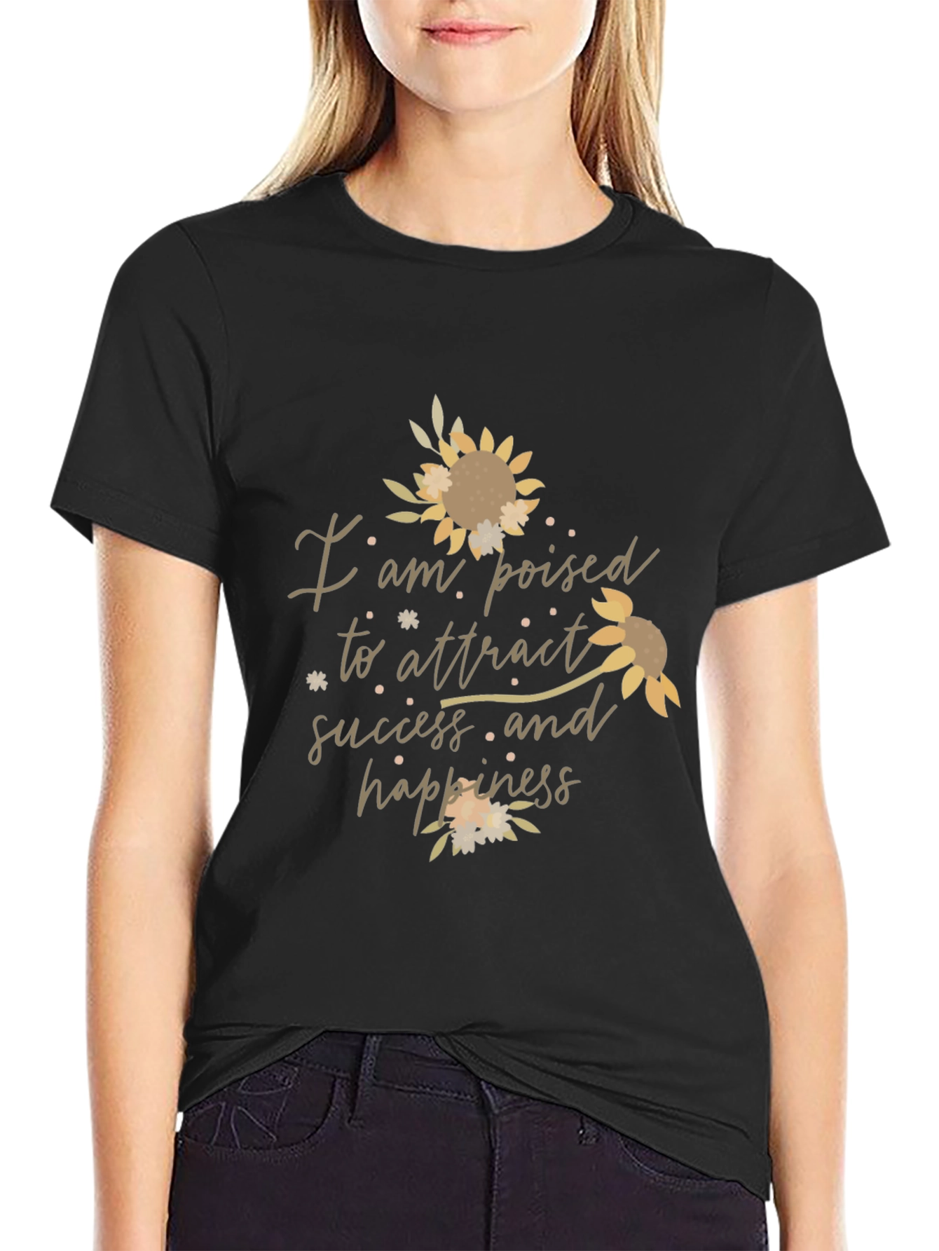 Poised to Attract Success Sunflower Graphic Tee