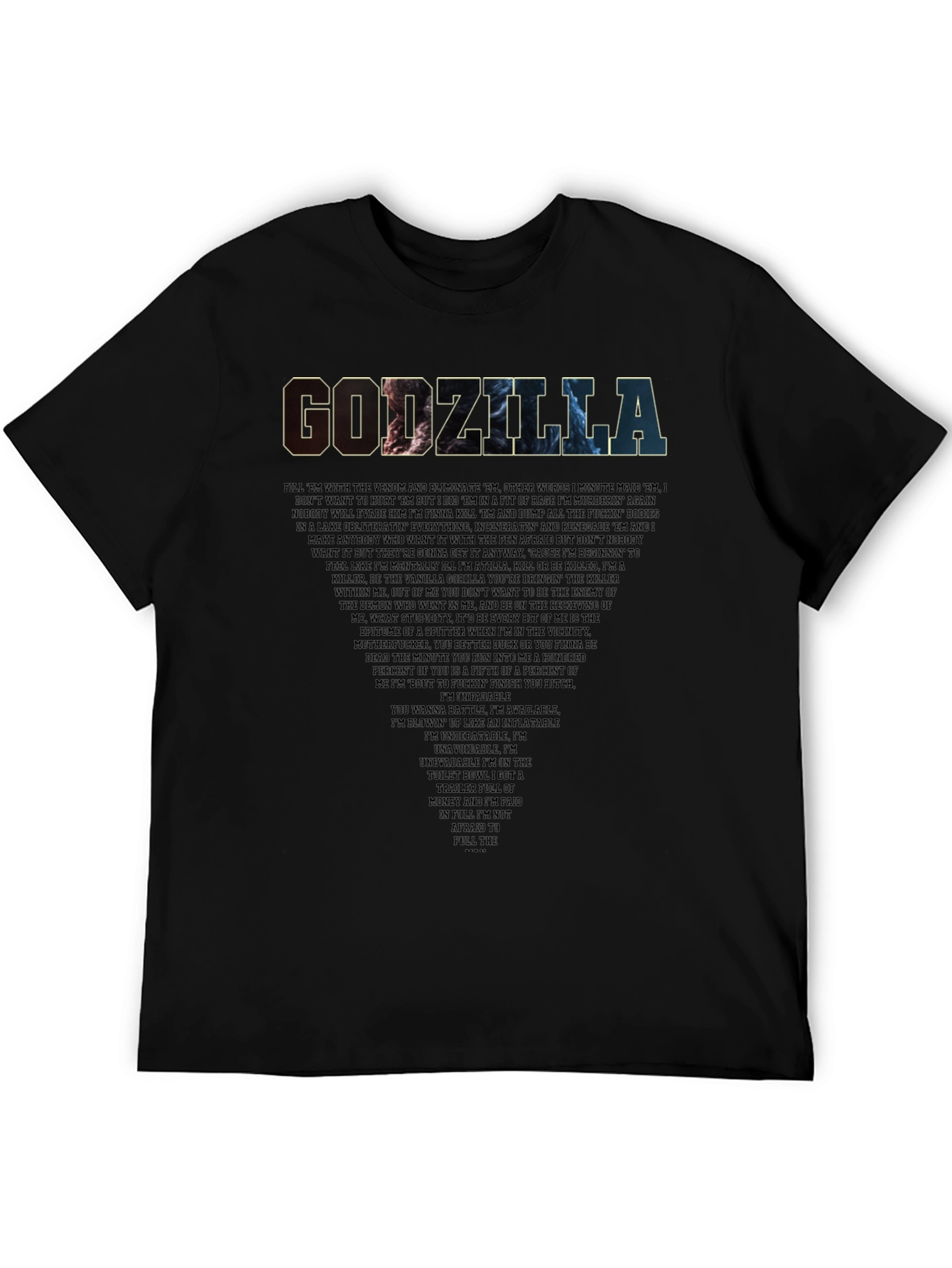 Godzilla Lyric T-Shirt - Eminem Rap Song Tee