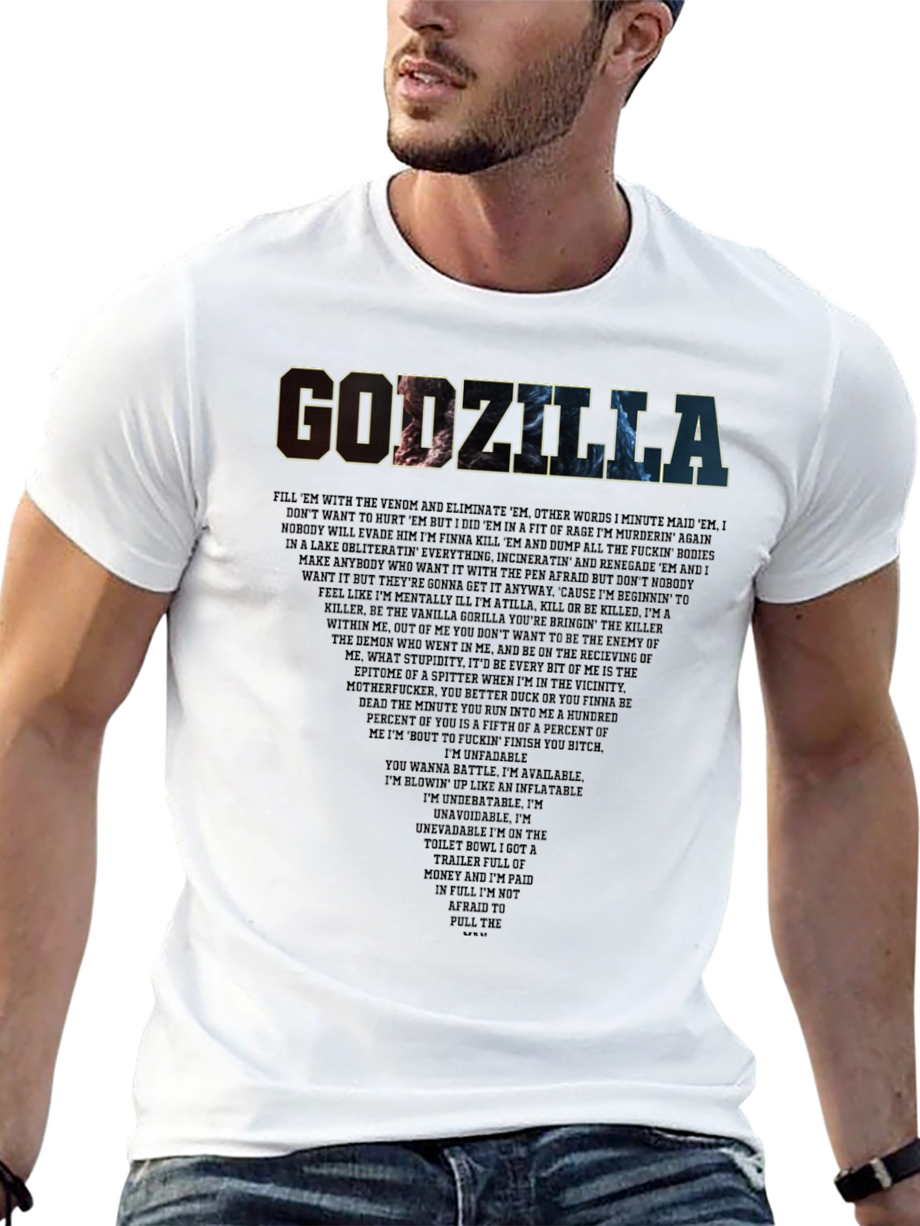 Godzilla Lyric T-Shirt - Eminem Rap Song Tee