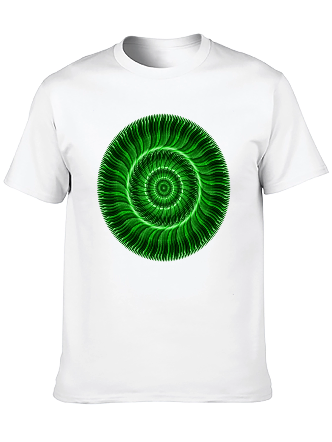 Abstract Green Swirl Graphic T-Shirt