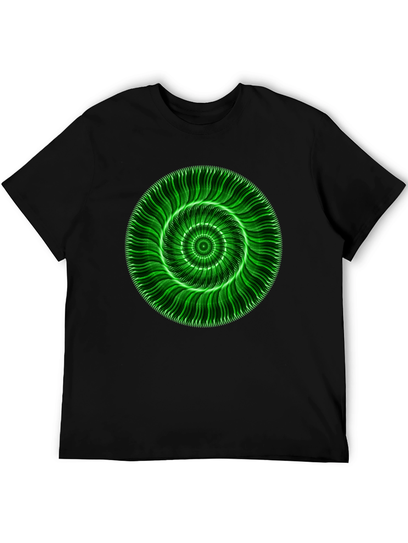 Abstract Green Swirl Graphic T-Shirt